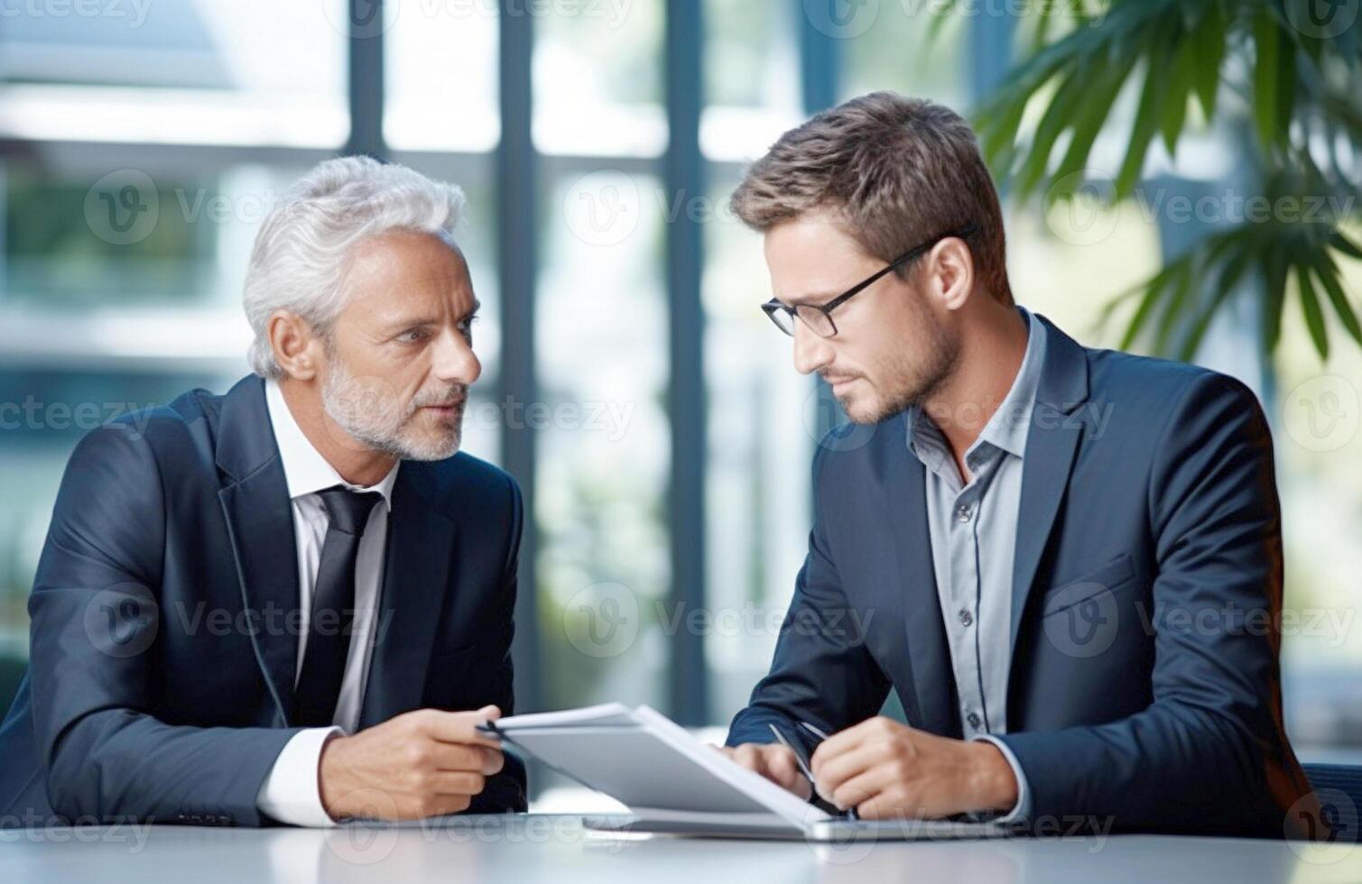 ai gegenereerd geslaagd zakelijke samenwerking multiraciaal bedrijf team analyseren Doorzichtig grafieken en grafieken foto