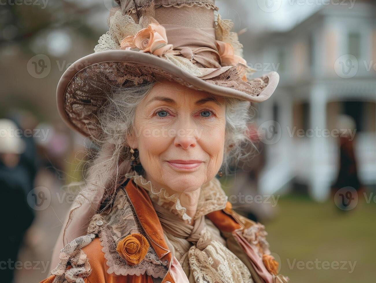 ai gegenereerd Victoriaans tijdperk foto stand Bij Victoria dag evenement brengt rekwisieten, kostuums, pret herinneringen, historisch Speel, en gemeenschap verloving.