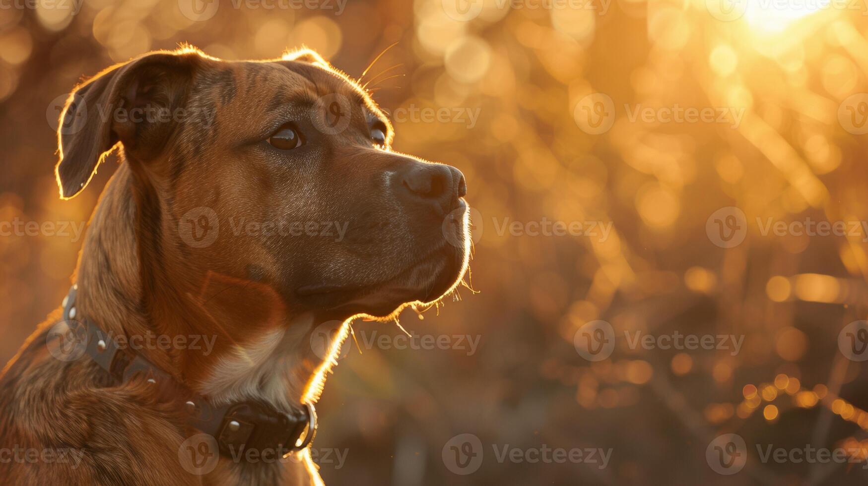 ai gegenereerd hond met een hond halsband professioneel fotografie foto