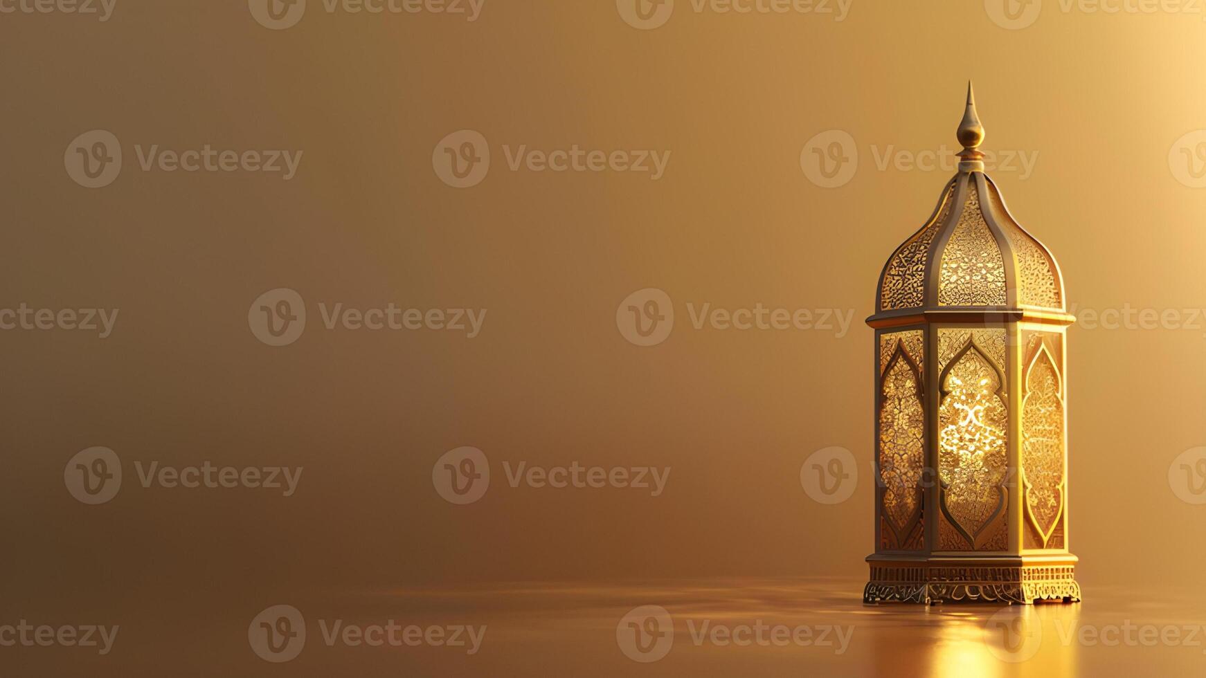 ai gegenereerd Islamitisch Ramadan kareem achtergrond met kopiëren ruimte Oppervlakte. Arabisch lantaarn foto