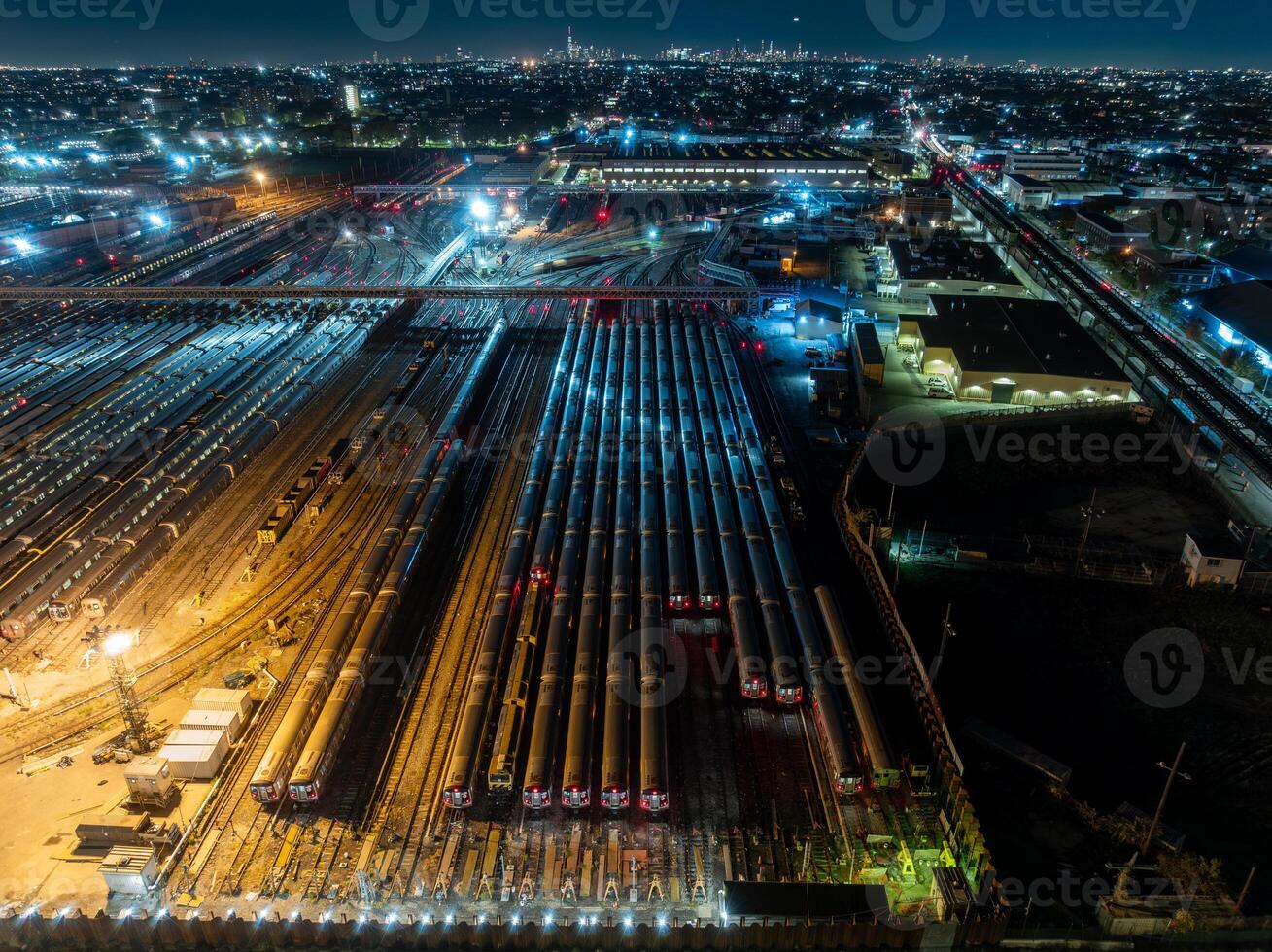 coney eiland trein werf - brooklyn, ny foto