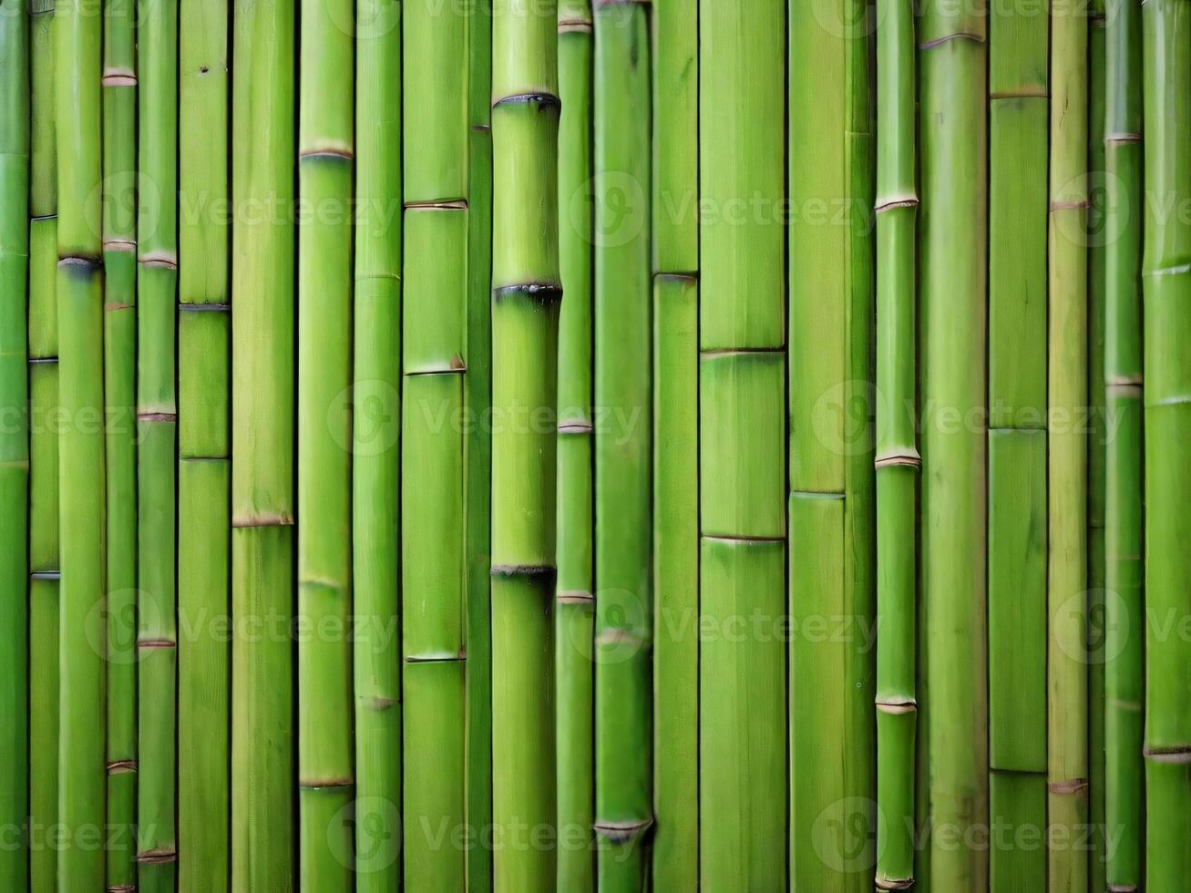 ai gegenereerd groen bamboe muur structuur achtergrond foto