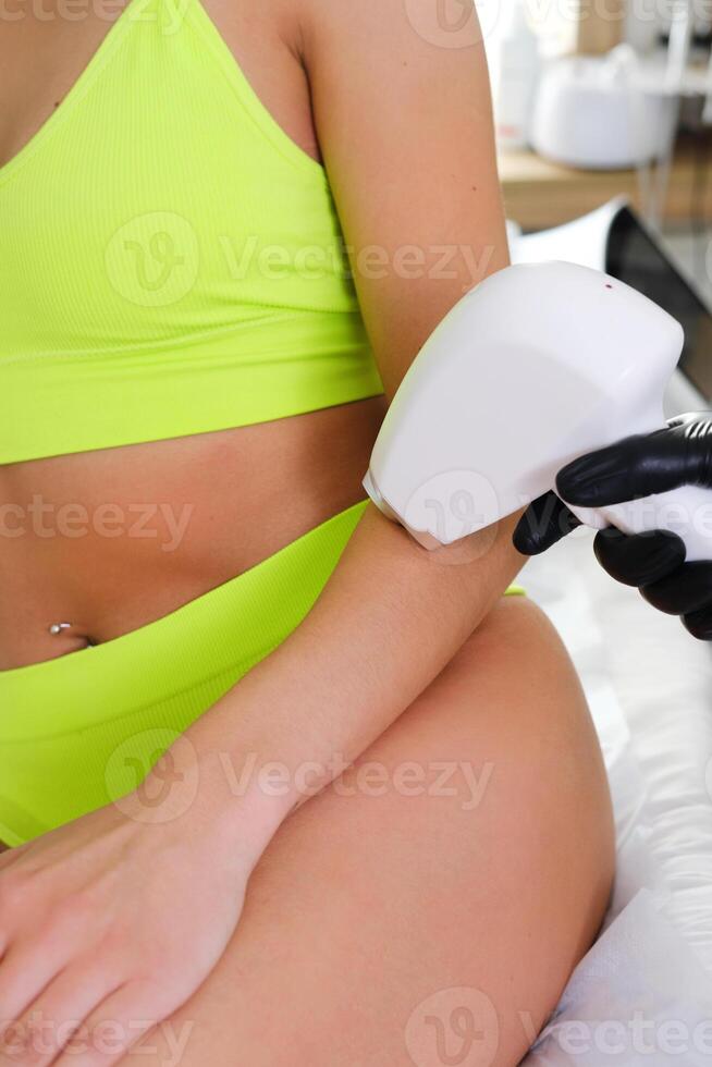 precisie arm laser haar- verwijdering detailopname foto