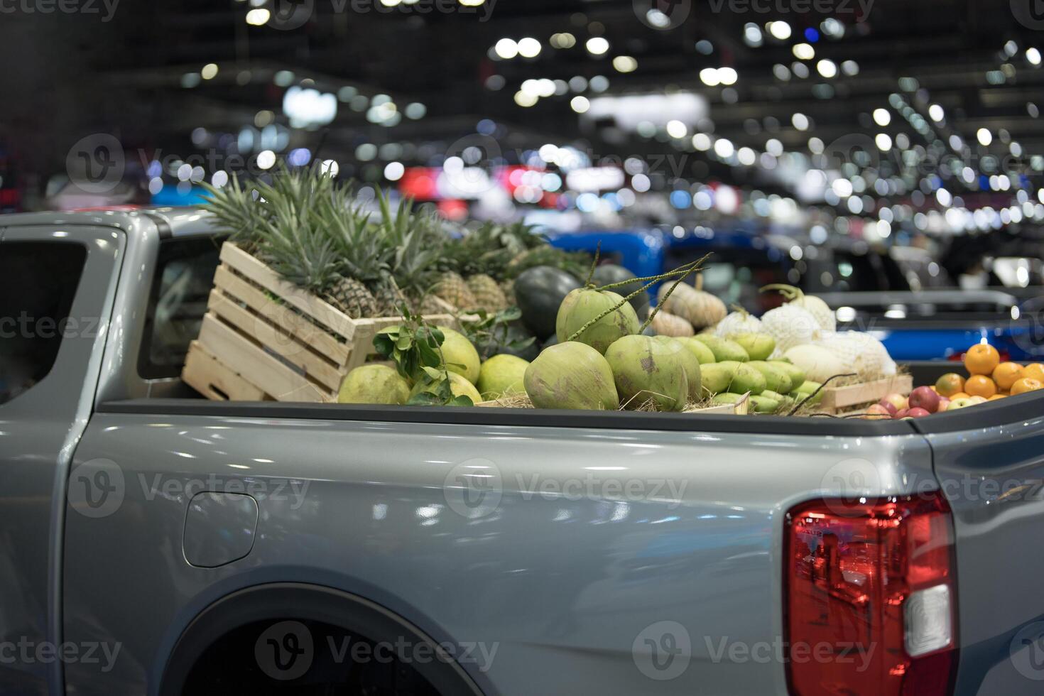 vers produceren Aan Scherm Bij markt kraam foto