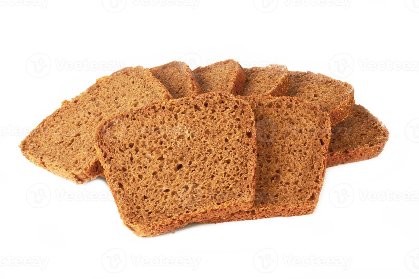 sneetjes brood op wit foto