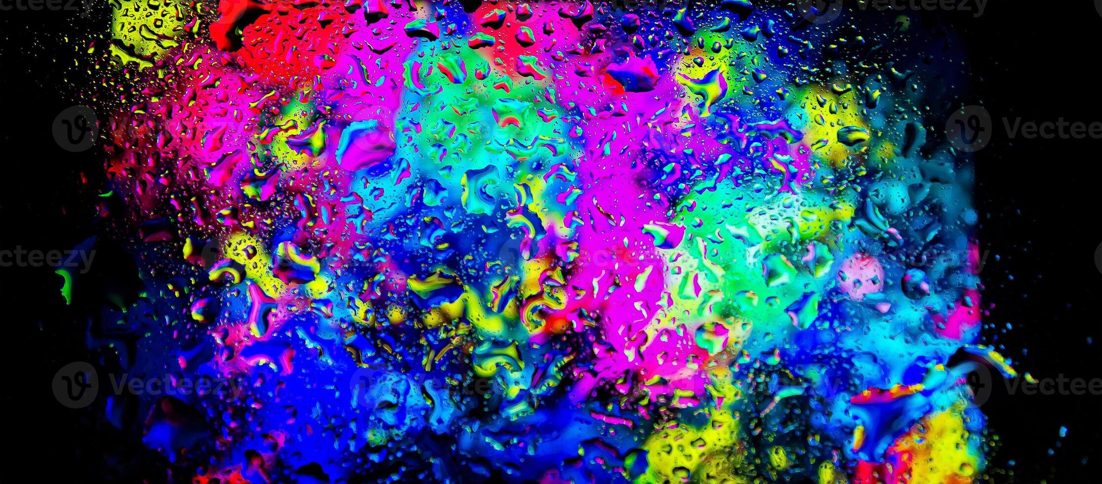 vol hd abstract kleurrijk achtergrond, abstract behang met water druppels, 4k kleurrijk achtergrond, druppels van water foto