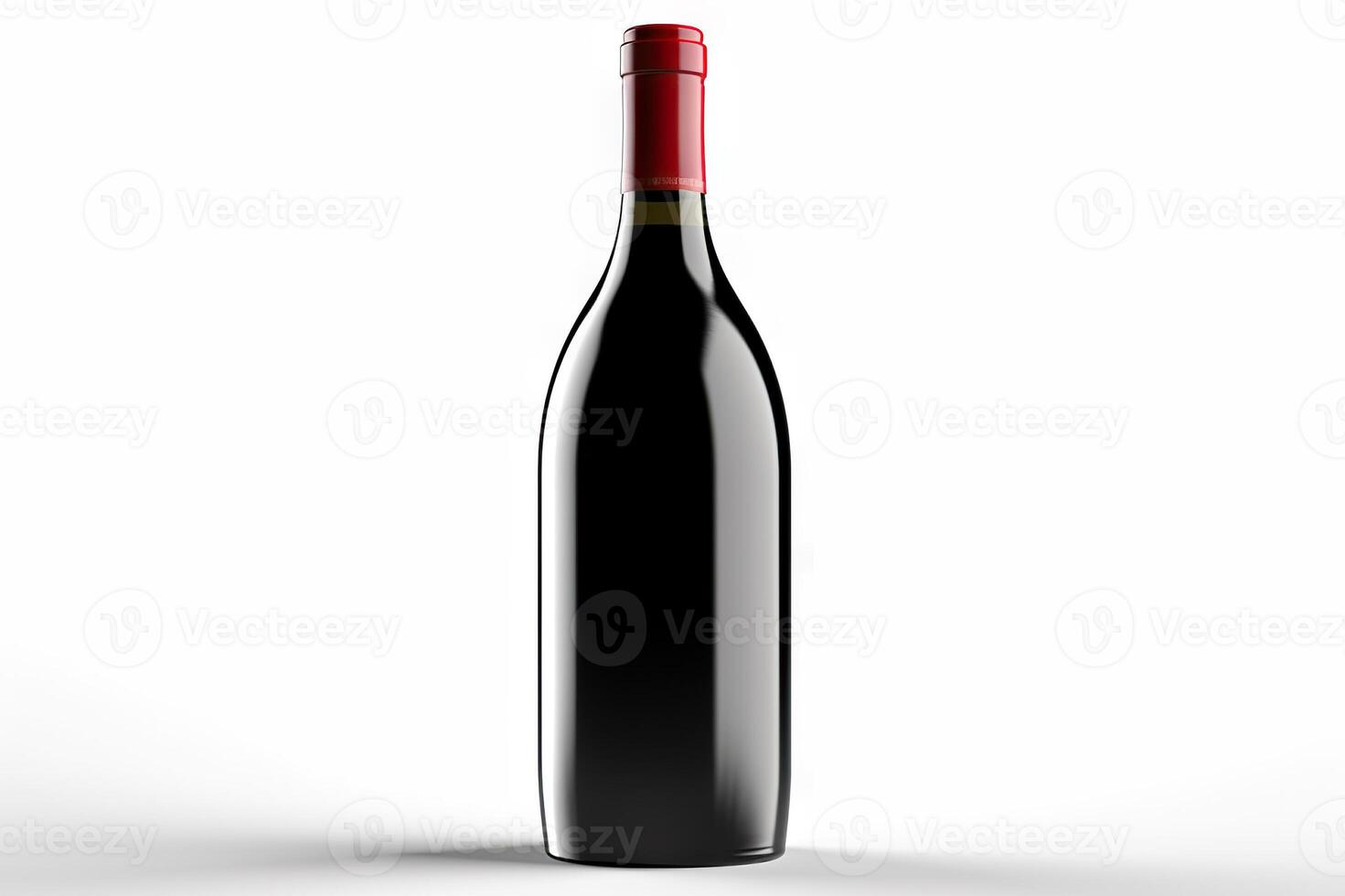 ai gegenereerd borgonotta rood wijn fles Aan zo laat wit achtergrond elegant wijn presentatie. gemaakt met generatief ai foto