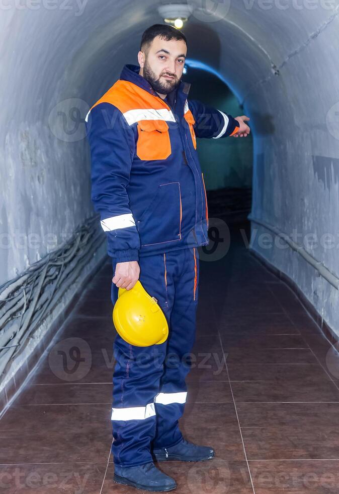 industrieel arbeider Bij de werk foto