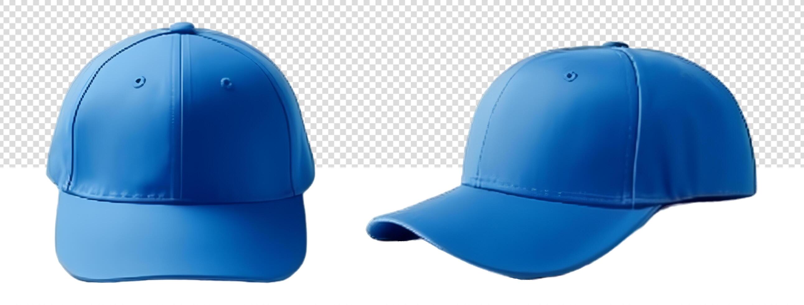 ai gegenereerd reeks van blauw hoed mockup Sjablonen geassorteerd keer bekeken, generatief ai foto