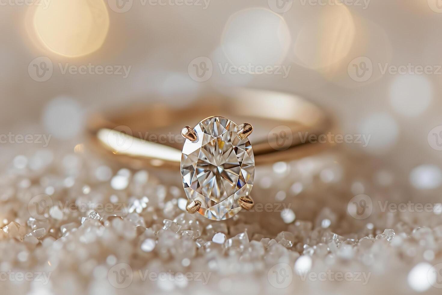 ai gegenereerd ovaal besnoeiing diamant verloving ring, luxe sieraden, dichtbij omhoog foto