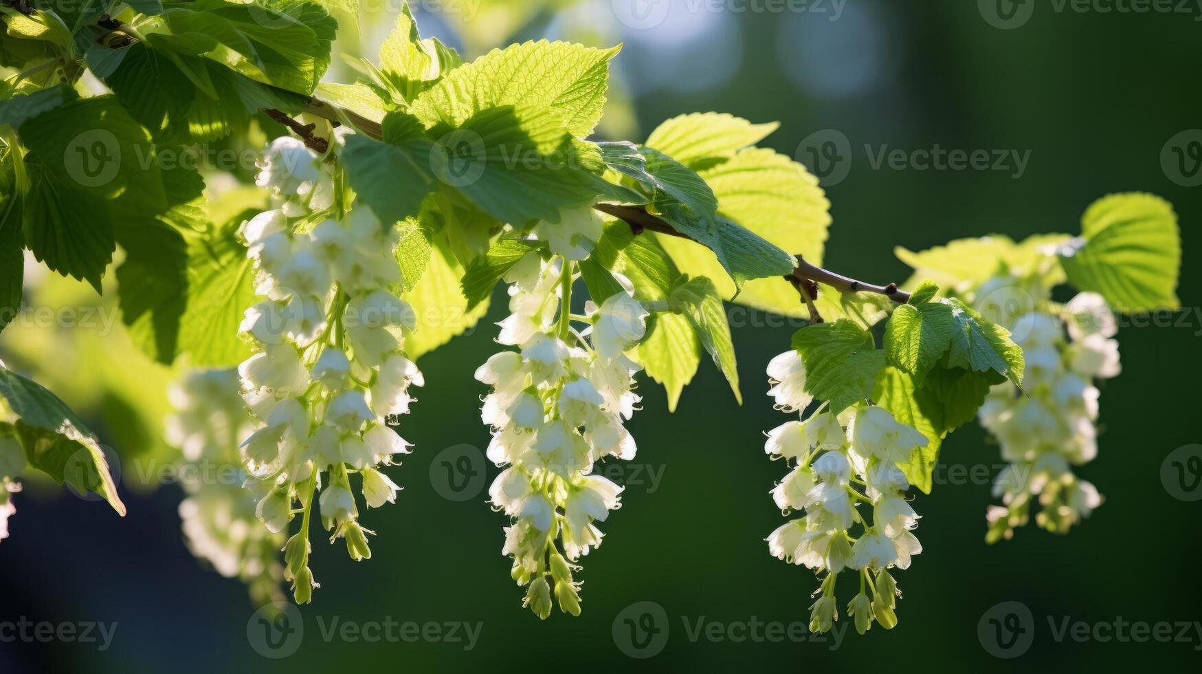 ai gegenereerd voorjaar bloesems, delicaat wit bloemen Aan Afdeling foto