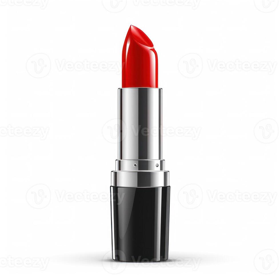 ai gegenereerd elegant rood lippenstift Aan wit foto