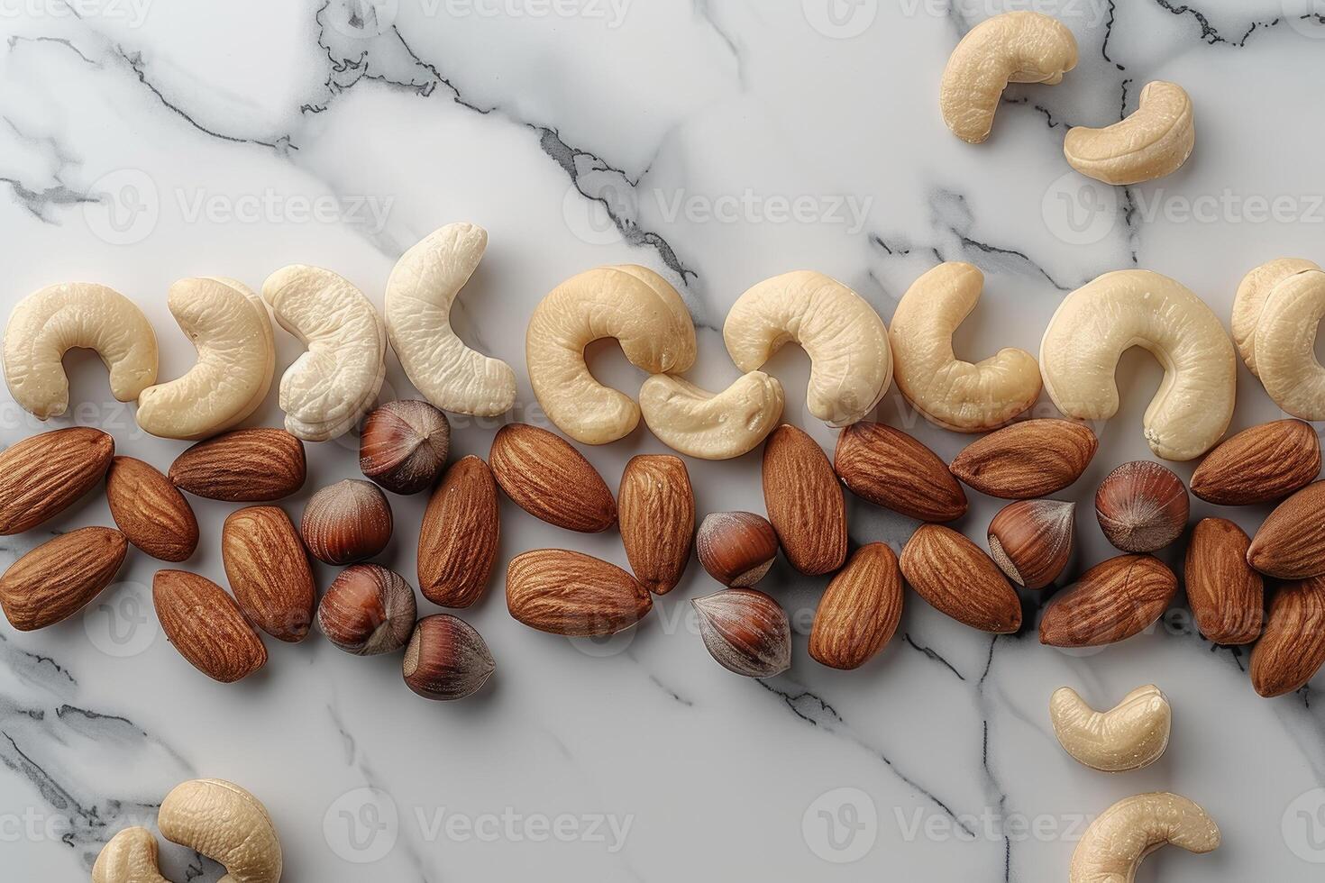 ai gegenereerd gemengd noten dag groet kaart professioneel reclame voedsel fotografie foto