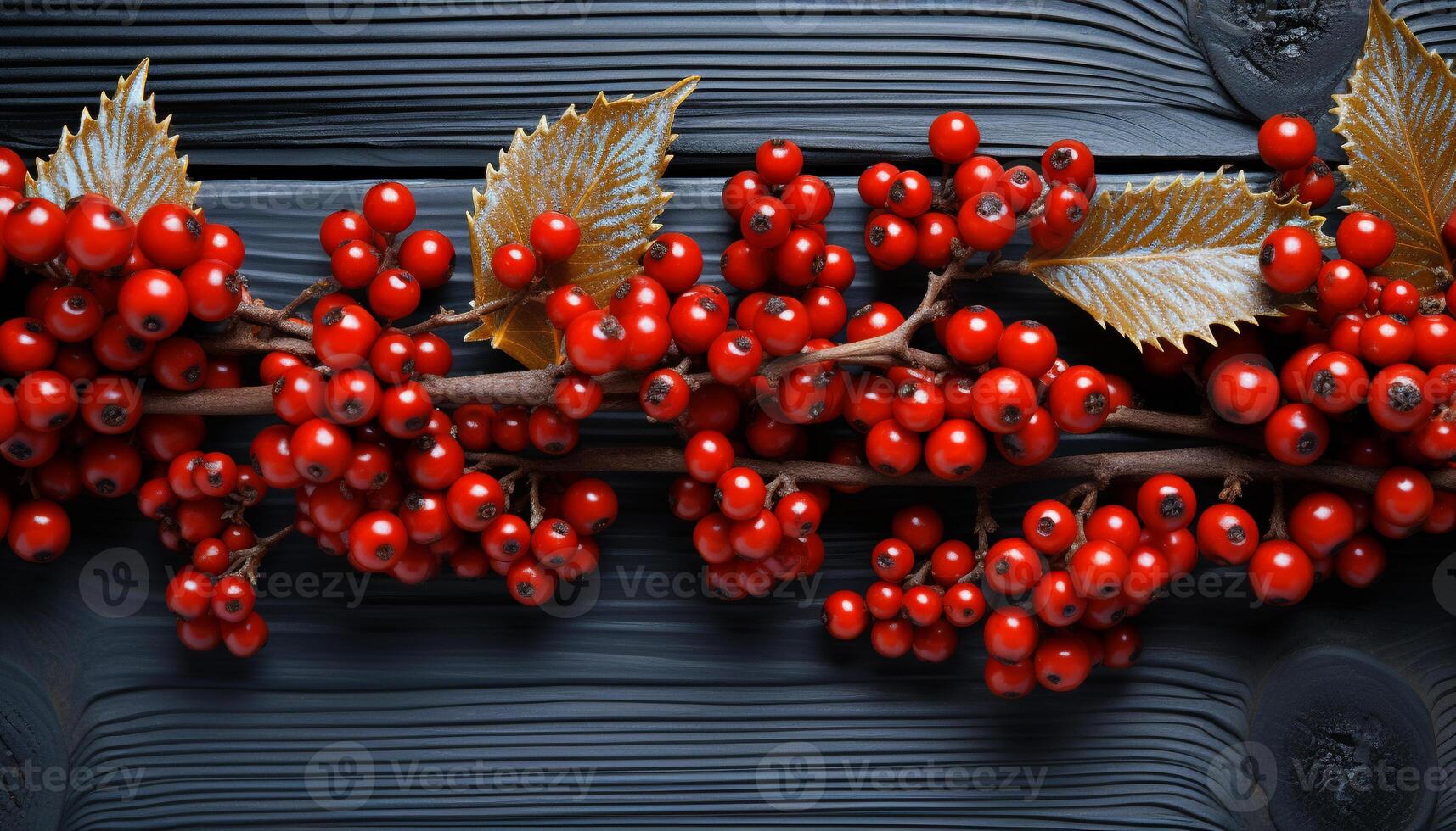 ai gegenereerd rustiek hout tafel versierd met biologisch herfst BES decoratie gegenereerd door ai foto