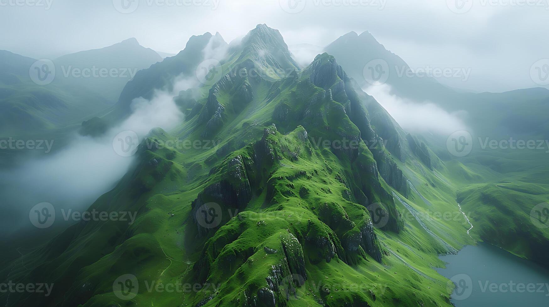 ai gegenereerd mooi natuurlijk berg dar visie landschap foto