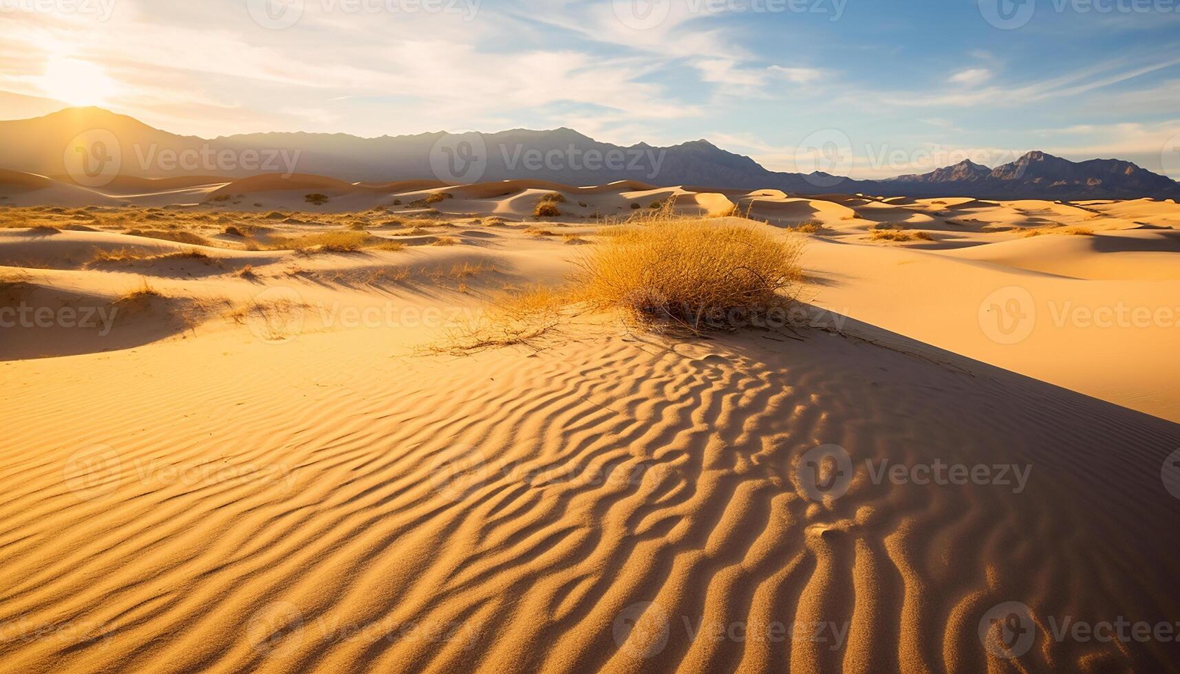 ai gegenereerd dor klimaat, extreem terrein, majestueus bergen, rustig zonsondergang schoonheid gegenereerd door ai foto