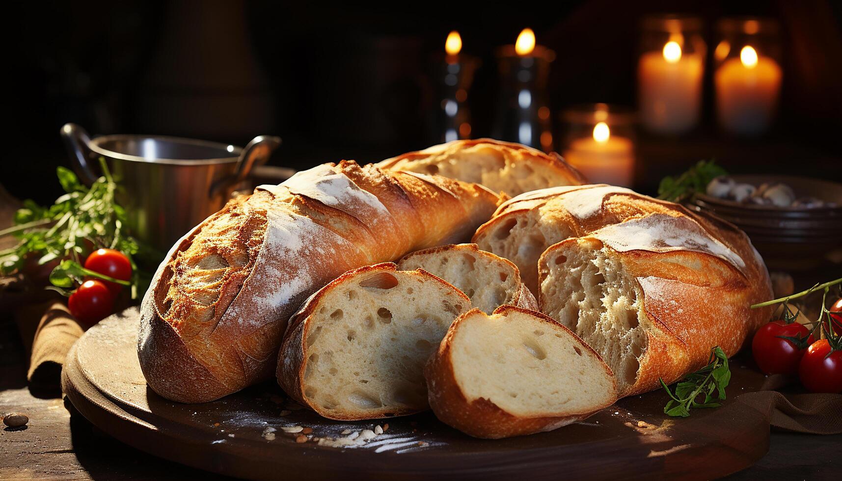 ai gegenereerd vers gegrild vlees Aan een rustiek houten tafel, smakelijk en eigengemaakt gegenereerd door ai foto