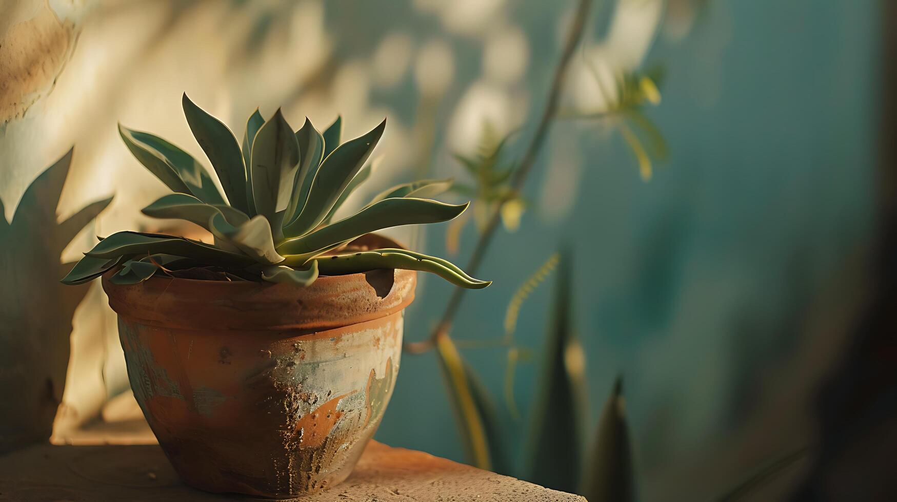 ai gegenereerd levendig groen blad in focus temidden van zonovergoten gebladerte foto