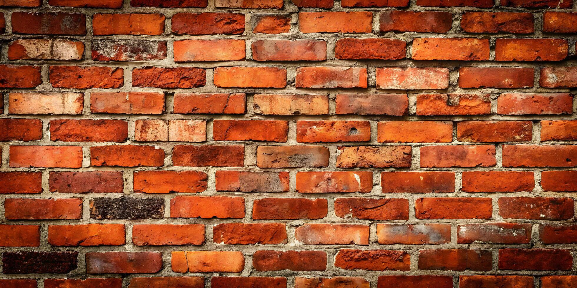 ai gegenereerd rustiek rood steen muur backdrop foto