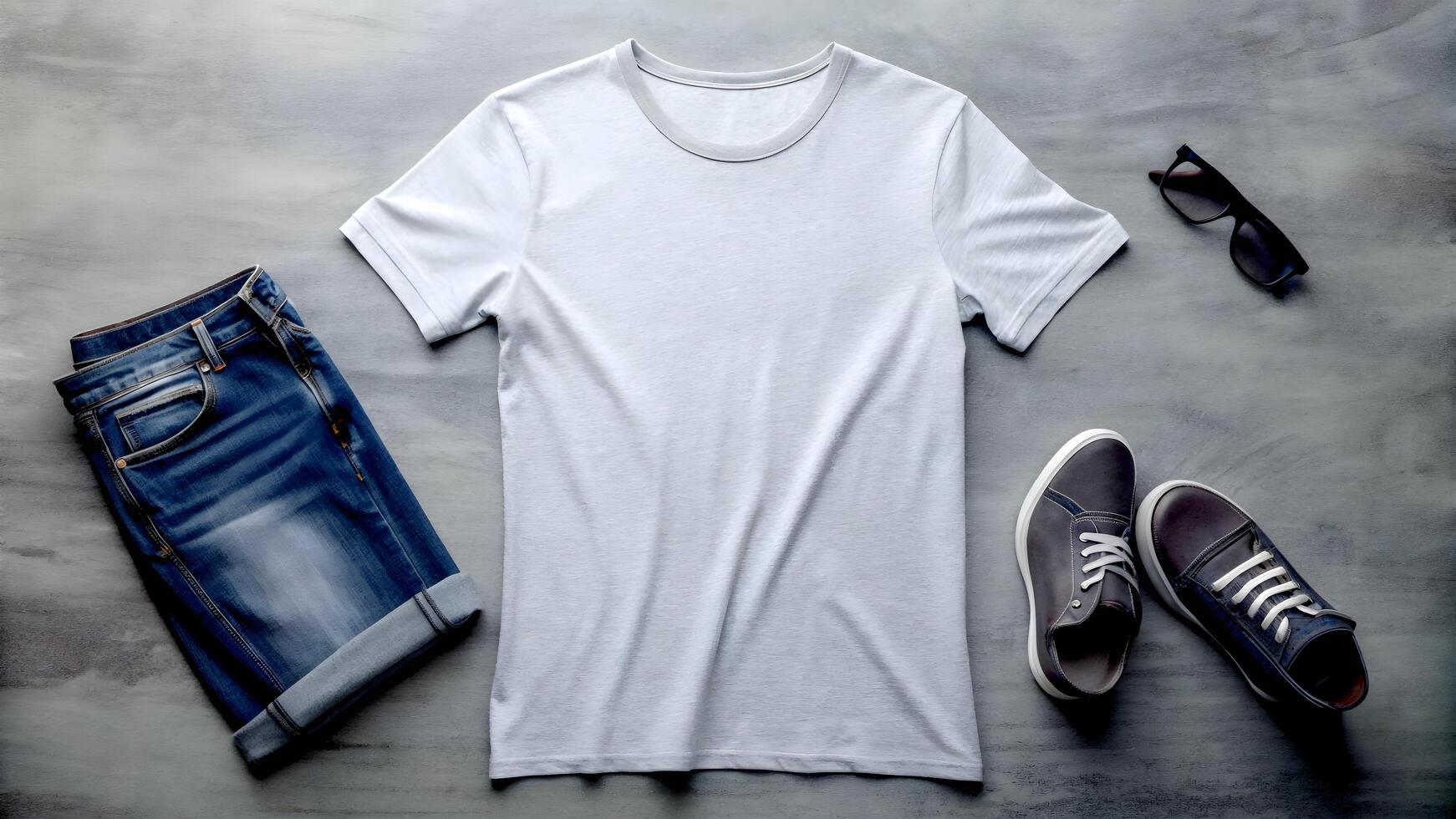 ai gegenereerd een wit t-shirt mockup foto