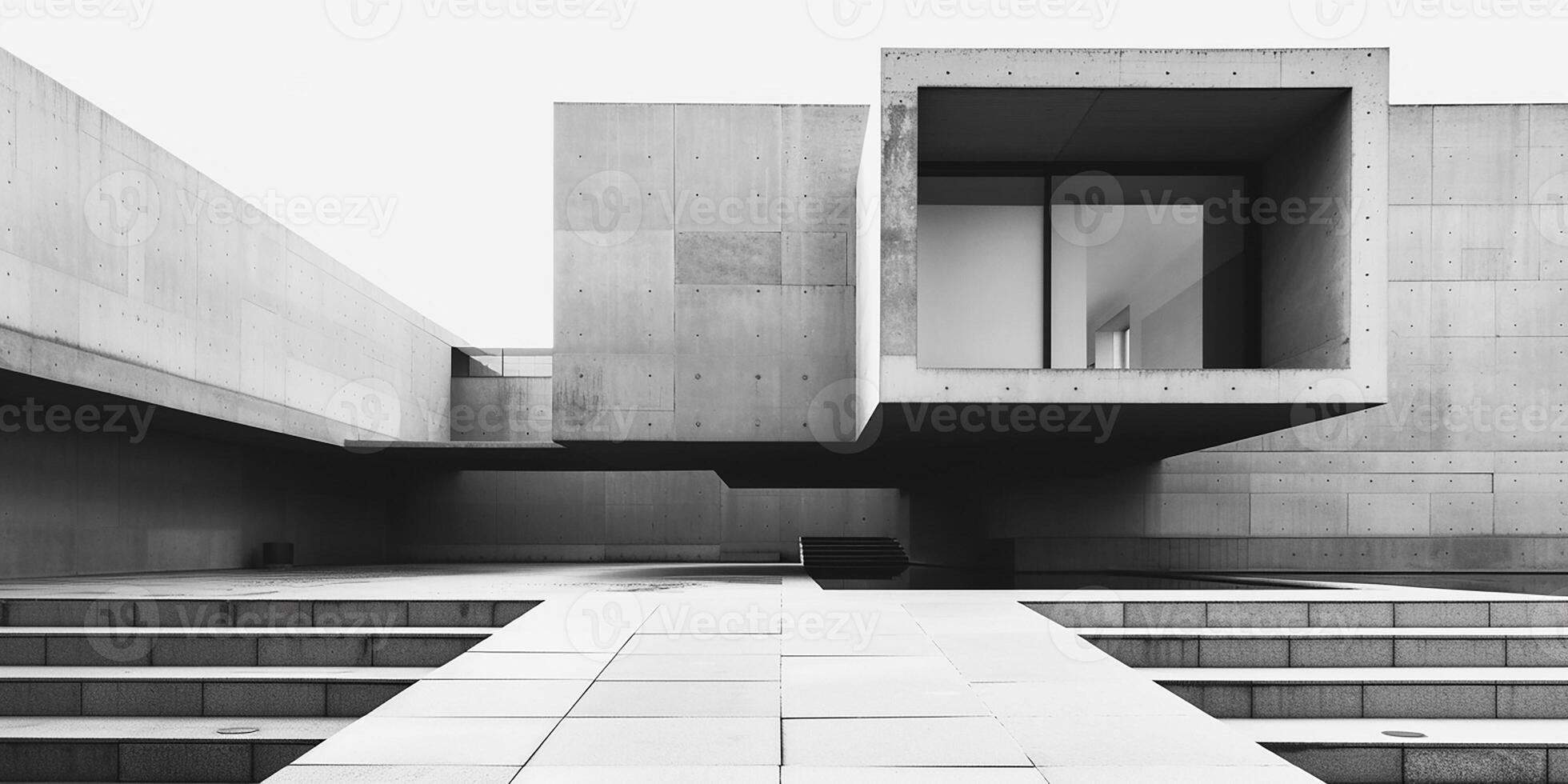 ai gegenereerd modern minimalistische architectuur foto