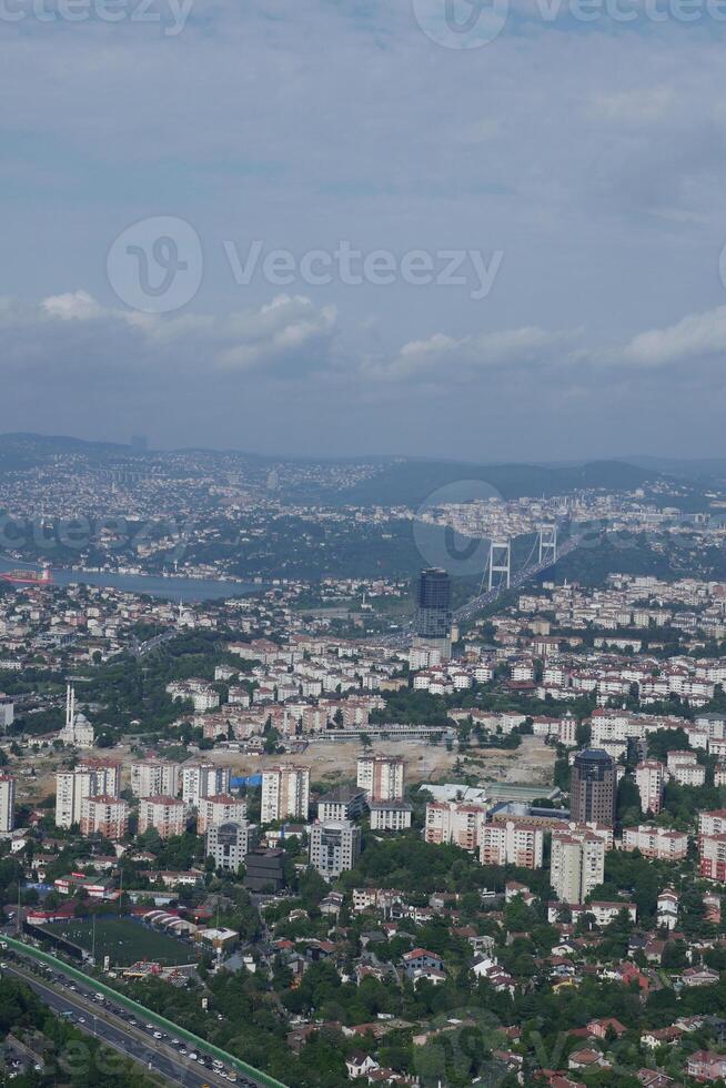 arial visie van Istanbul woon- gebouwen foto