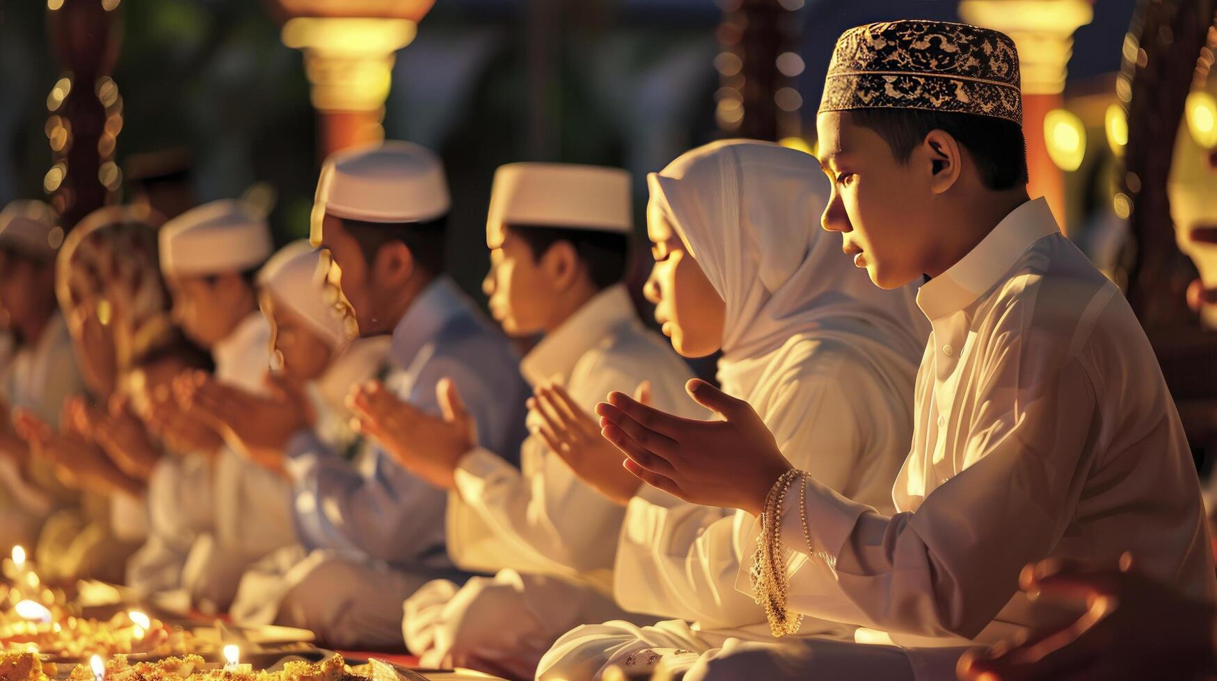 ai gegenereerd tradities Ramadan vastend concept foto
