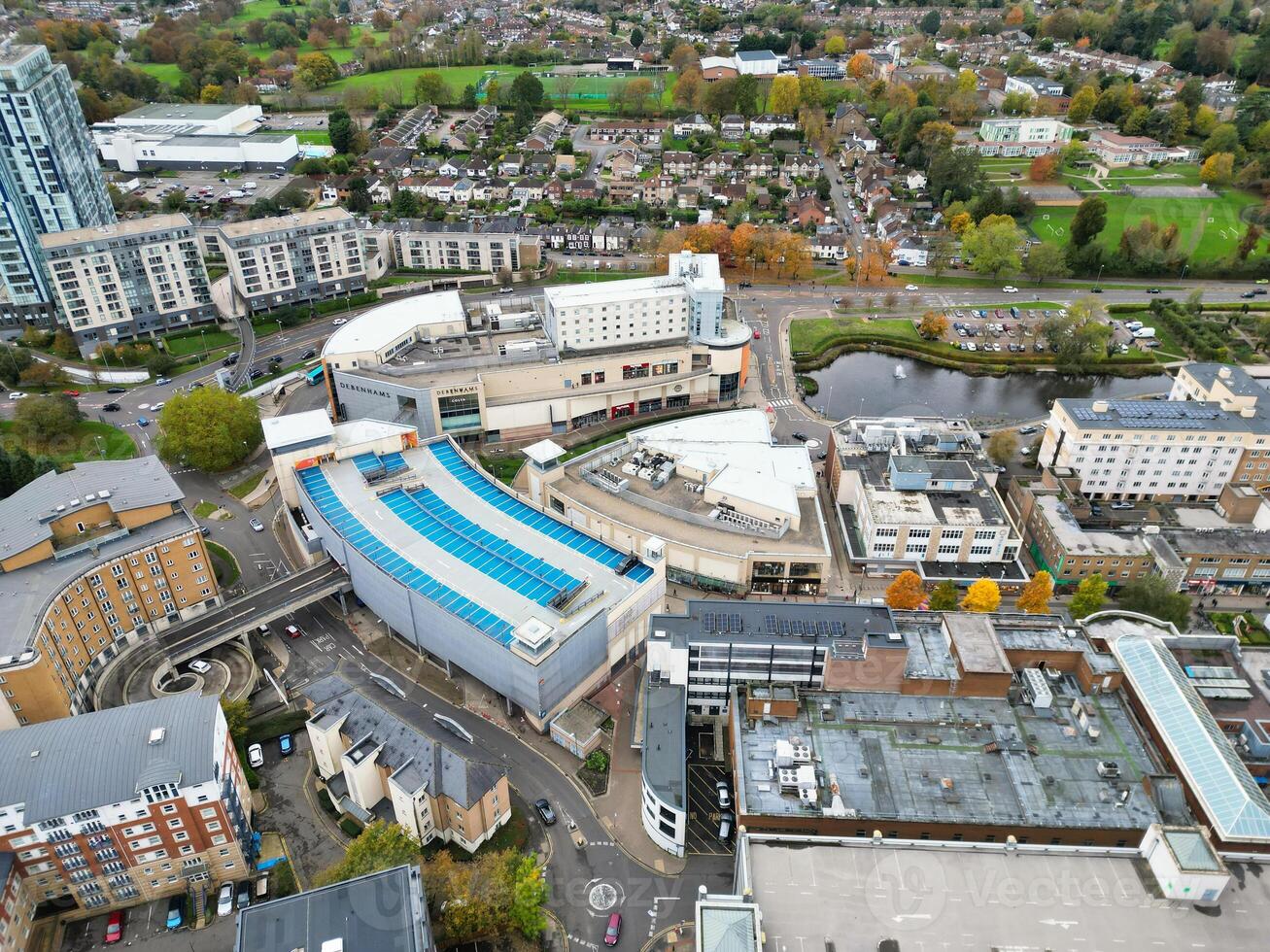 antenne visie van centraal hemel hennepstad stad van Engeland uk. november 5e, 2023 foto