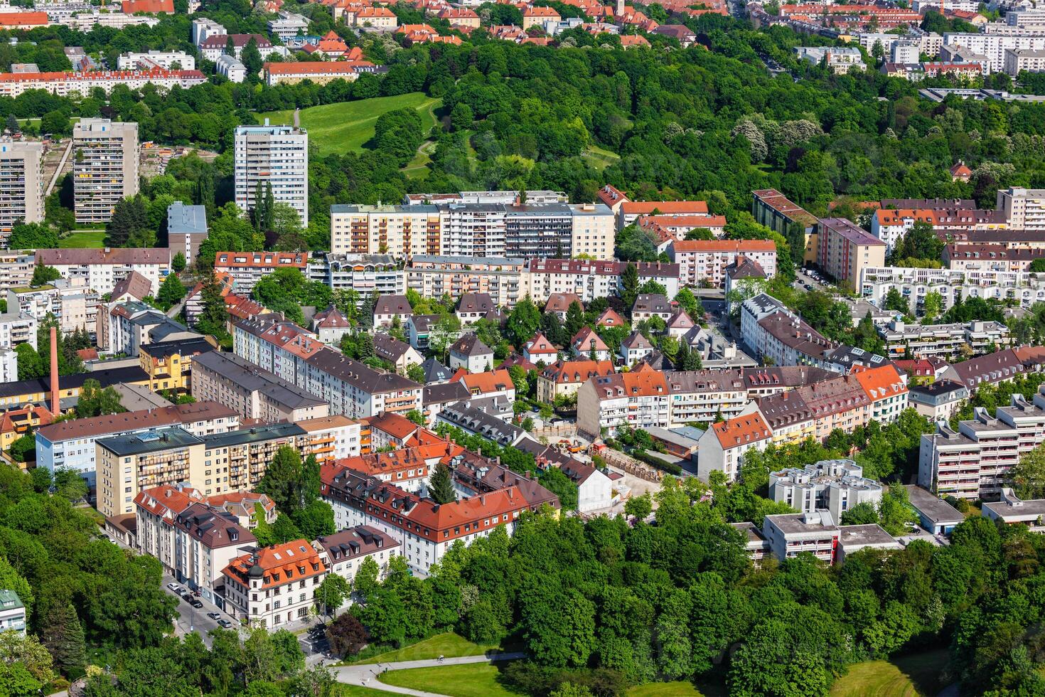 antenne visie van München, Duitsland foto