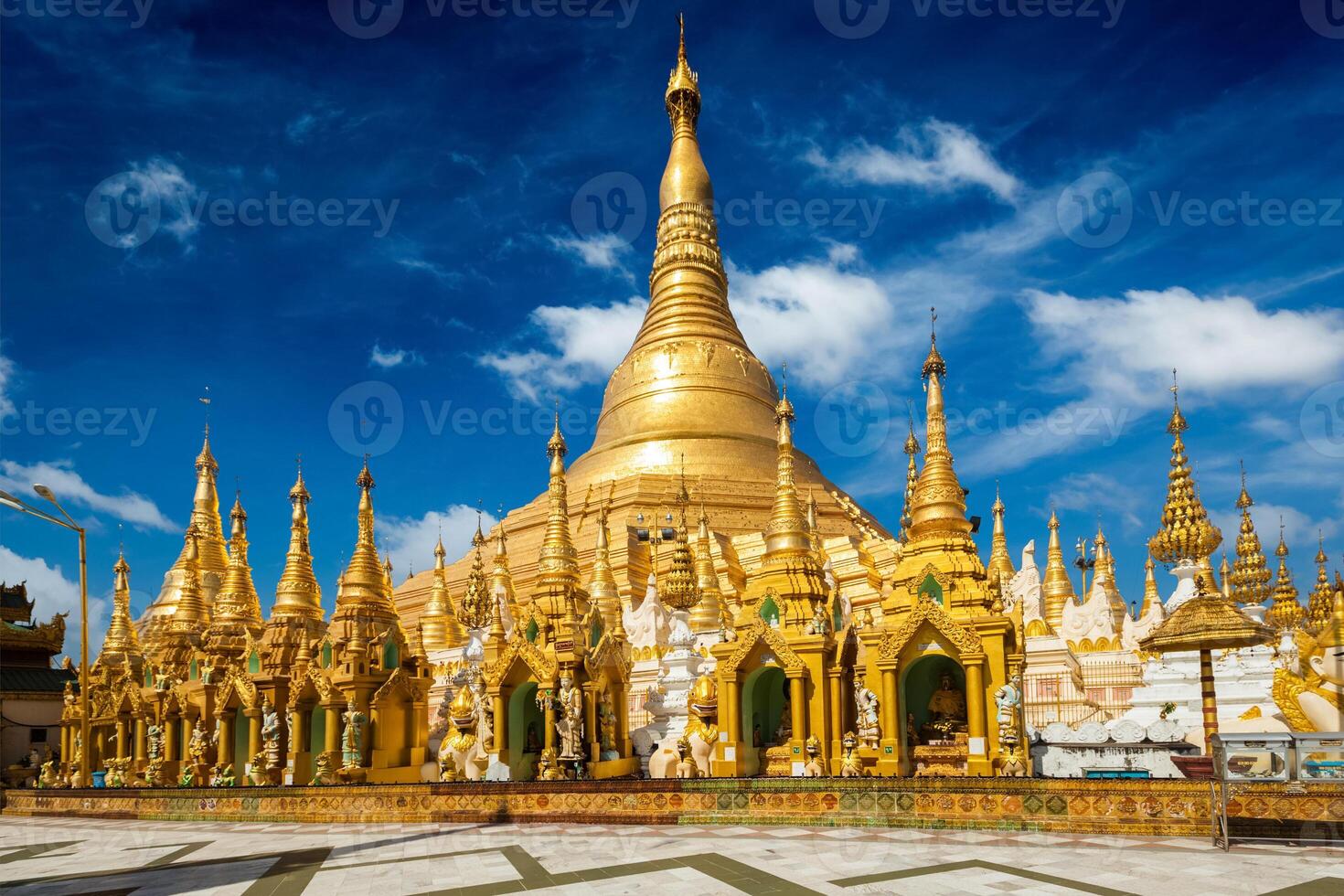shwedagon pagode, yangon, myanmar foto