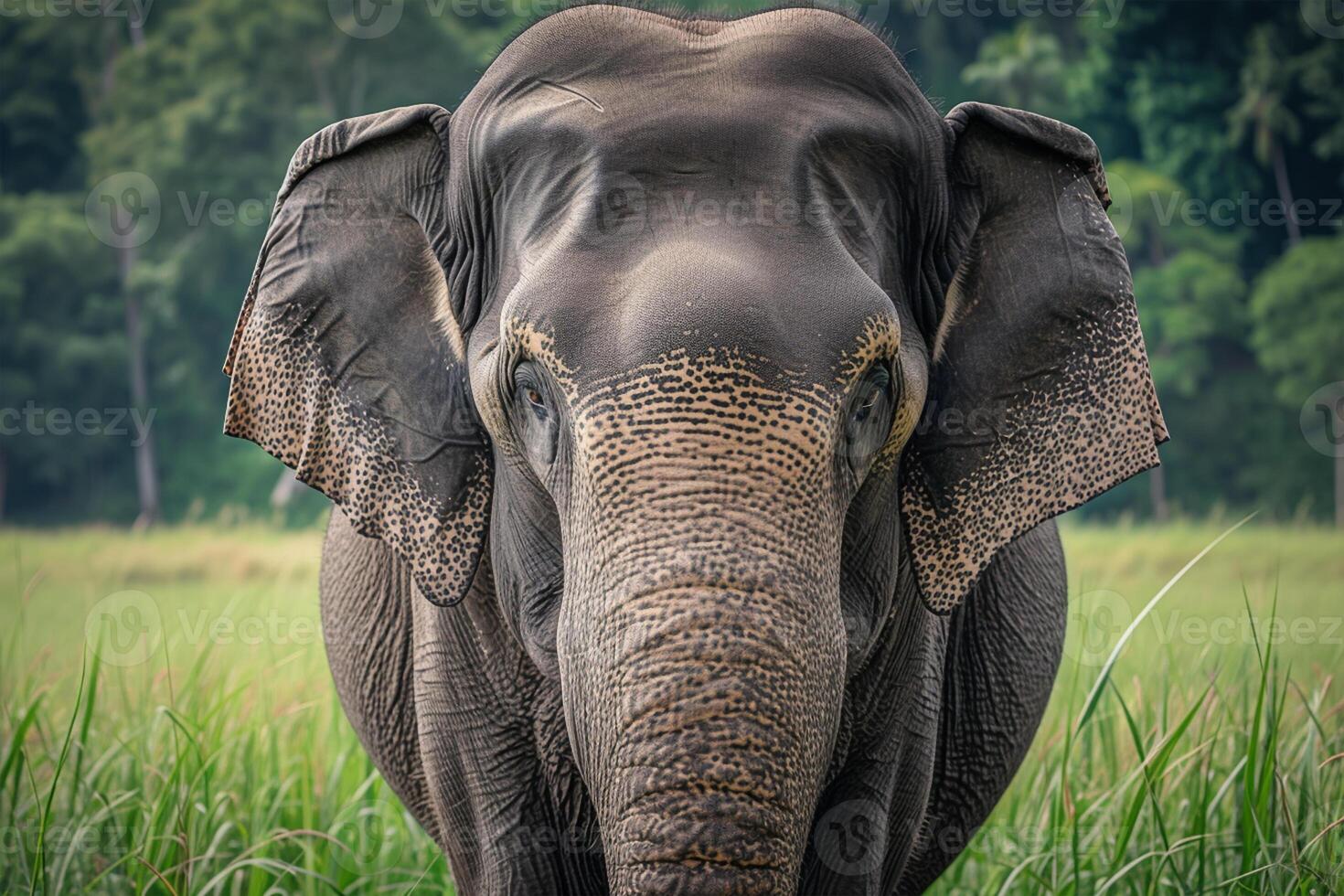 ai gegenereerd Aziatisch olifant, Aziatisch olifant, Thailand, wereld dieren in het wild dag foto