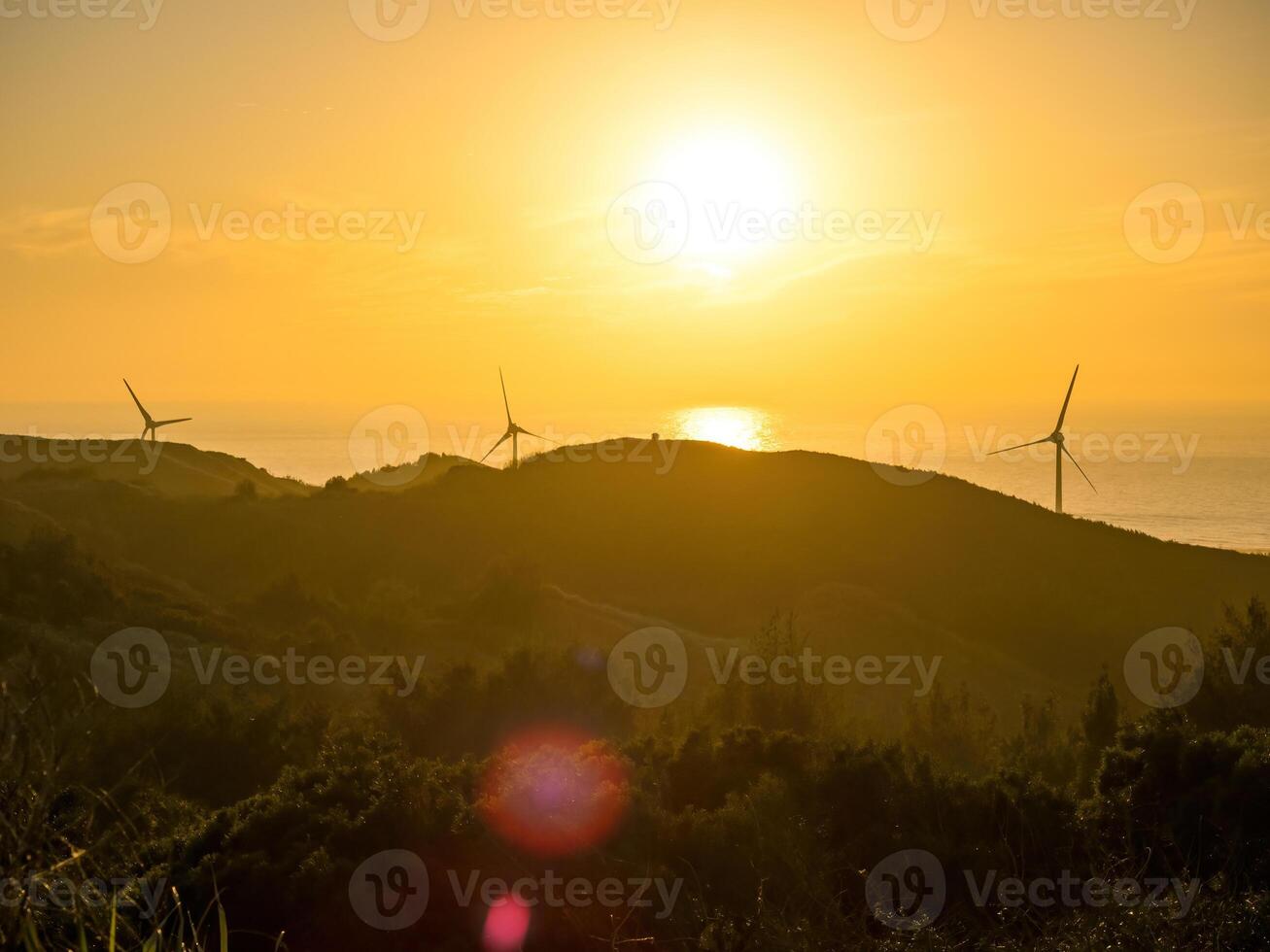 wind turbines boerderij in Taiwan. foto