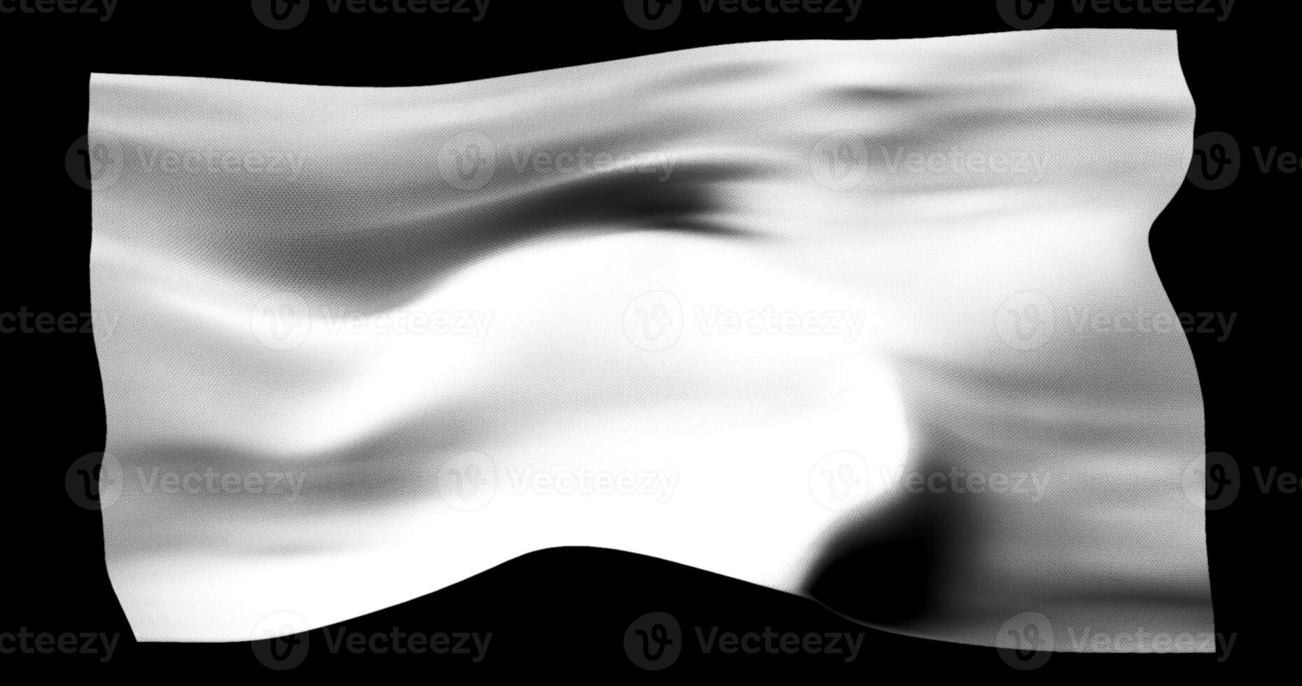 wit vlag geïsoleerd realistisch zwaaien. katoen kleding stof structuur foto