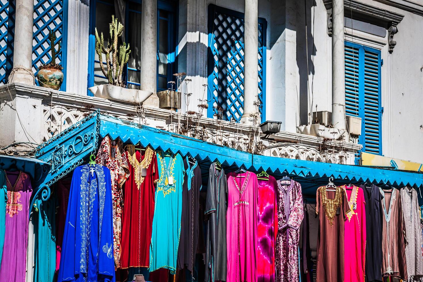 handwerk winkel Bij de markt in Tunis foto