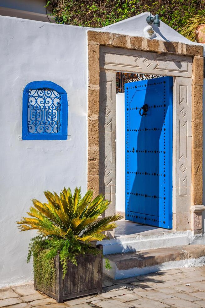 een oosters Ingang gevonden in sidi bou gezegd, Tunesië foto