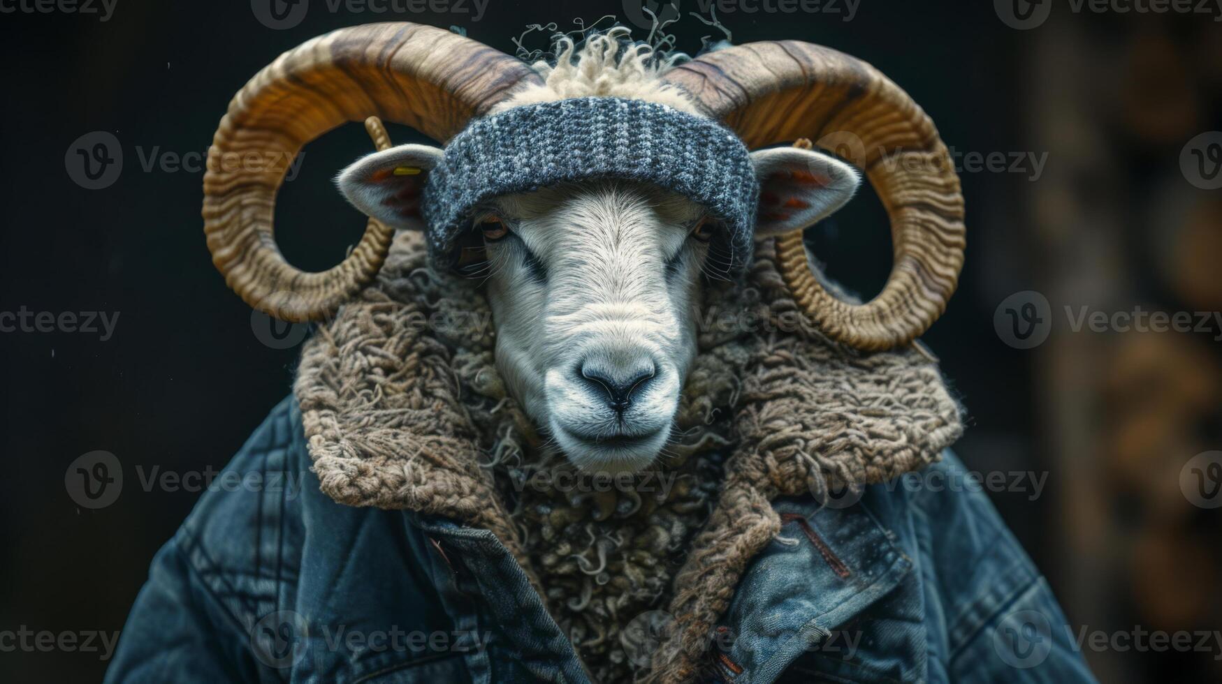 ai gegenereerd schapen lancering een nieuw wol kleding lijn foto