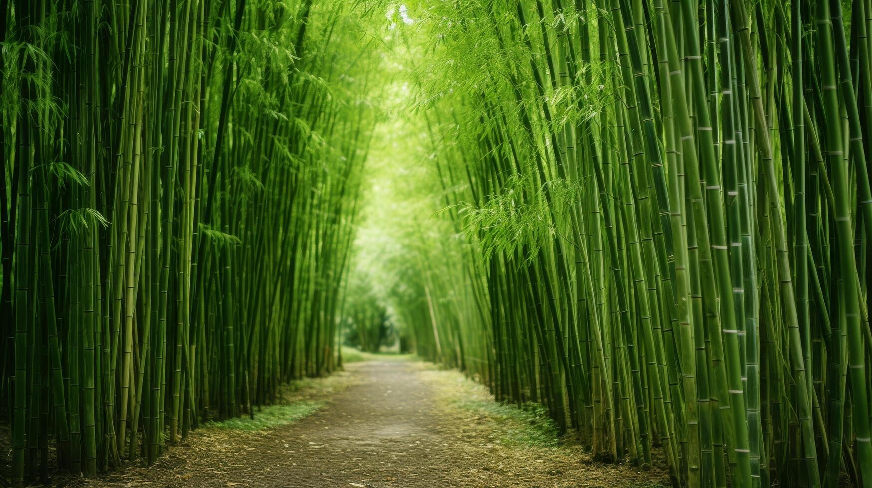 ai gegenereerd hoog en bevallig bamboe bosje landschap foto