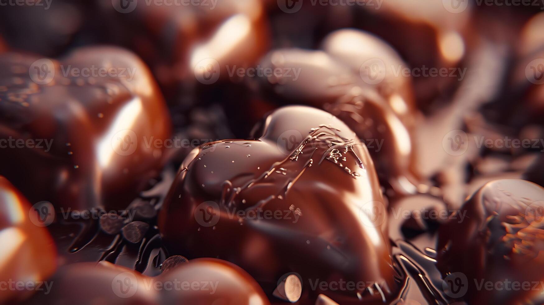 ai gegenereerd hart vormig chocola snoepjes foto