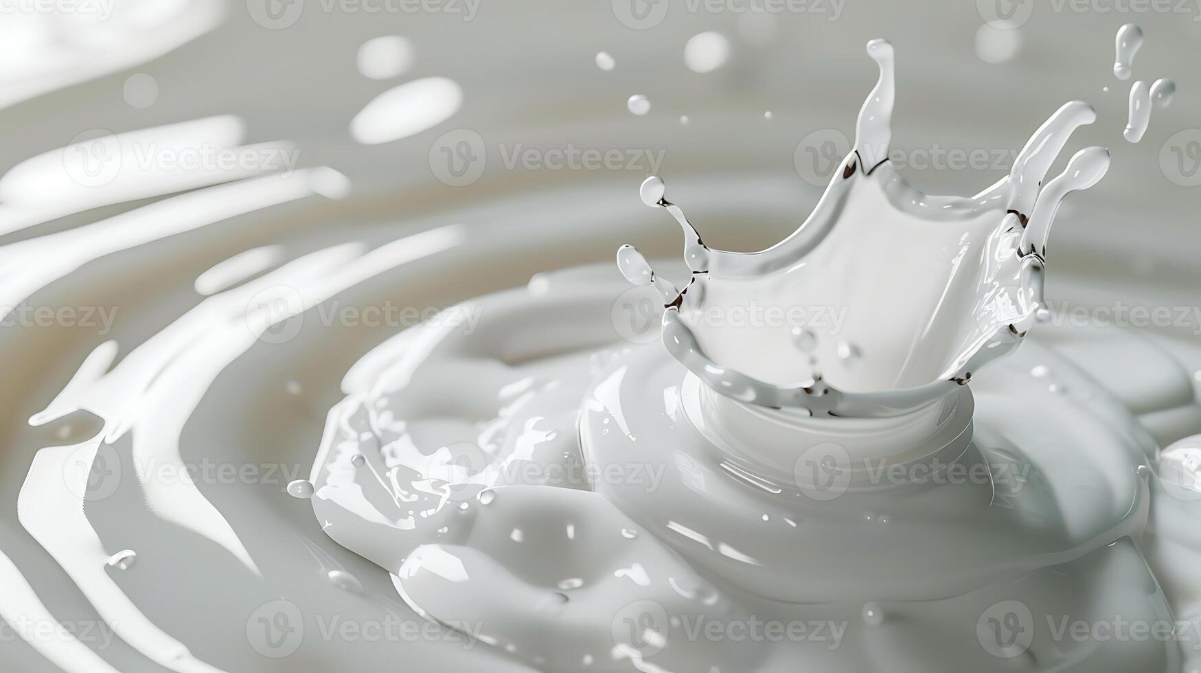 ai gegenereerd melk plons geïsoleerd Aan wit achtergrond foto