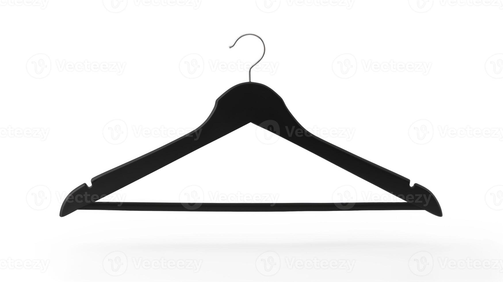 ai gegenereerd classy en functioneel, organiseren in stijl, geïsoleerd zwart kleren hanger, generatief ai foto