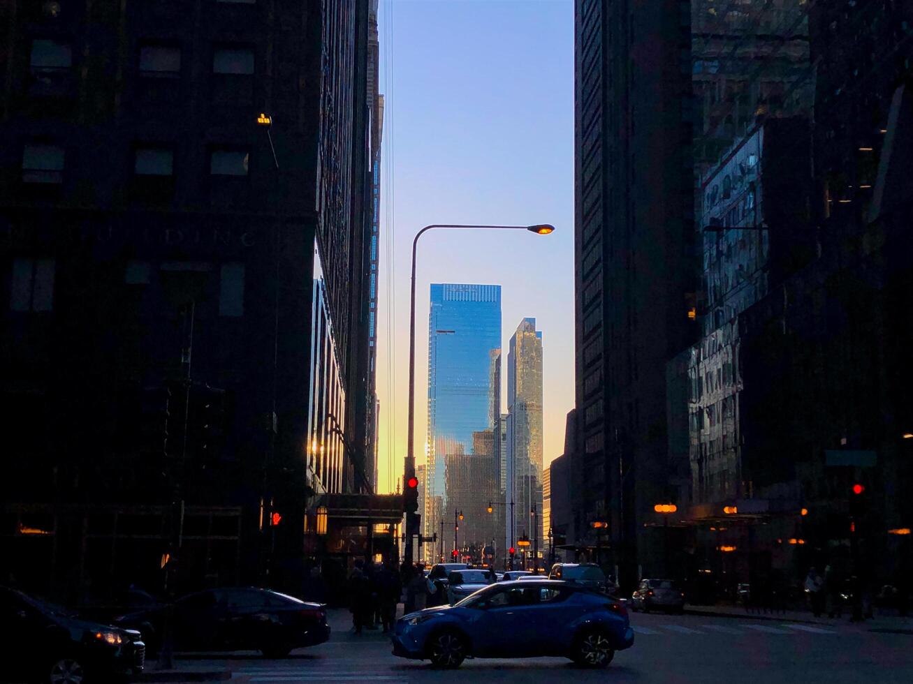 stad Bij zonsondergang foto