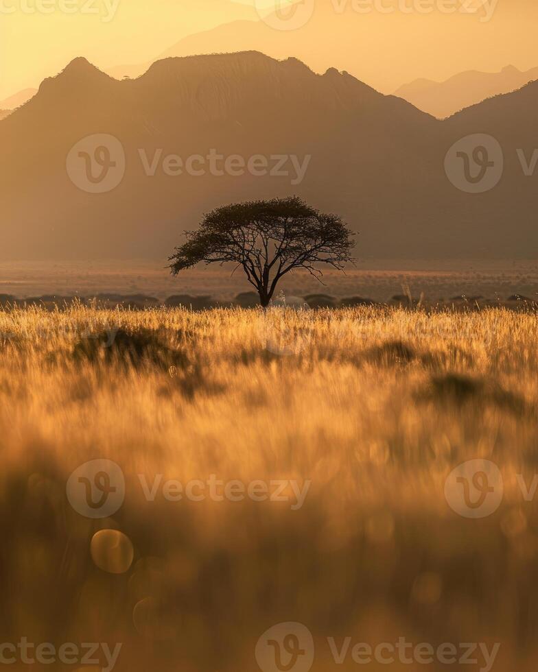 ai gegenereerd Afrika landschap details foto