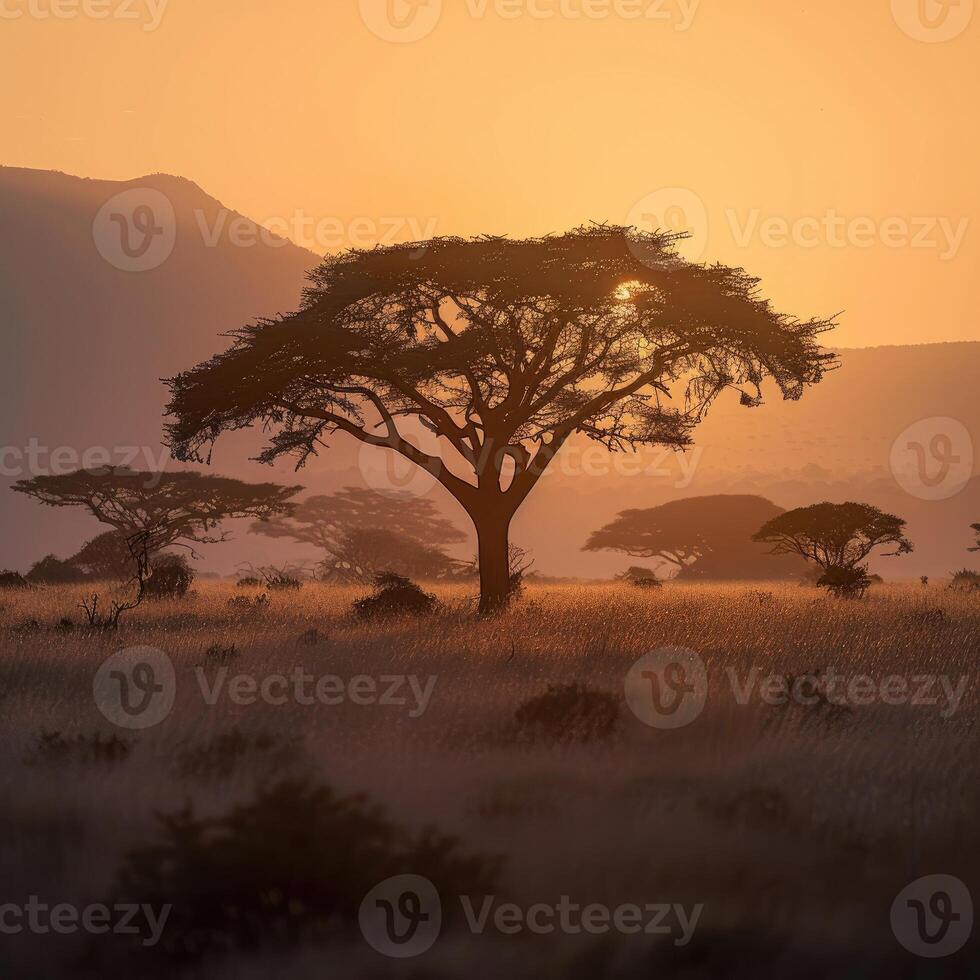 ai gegenereerd Afrika landschap details foto