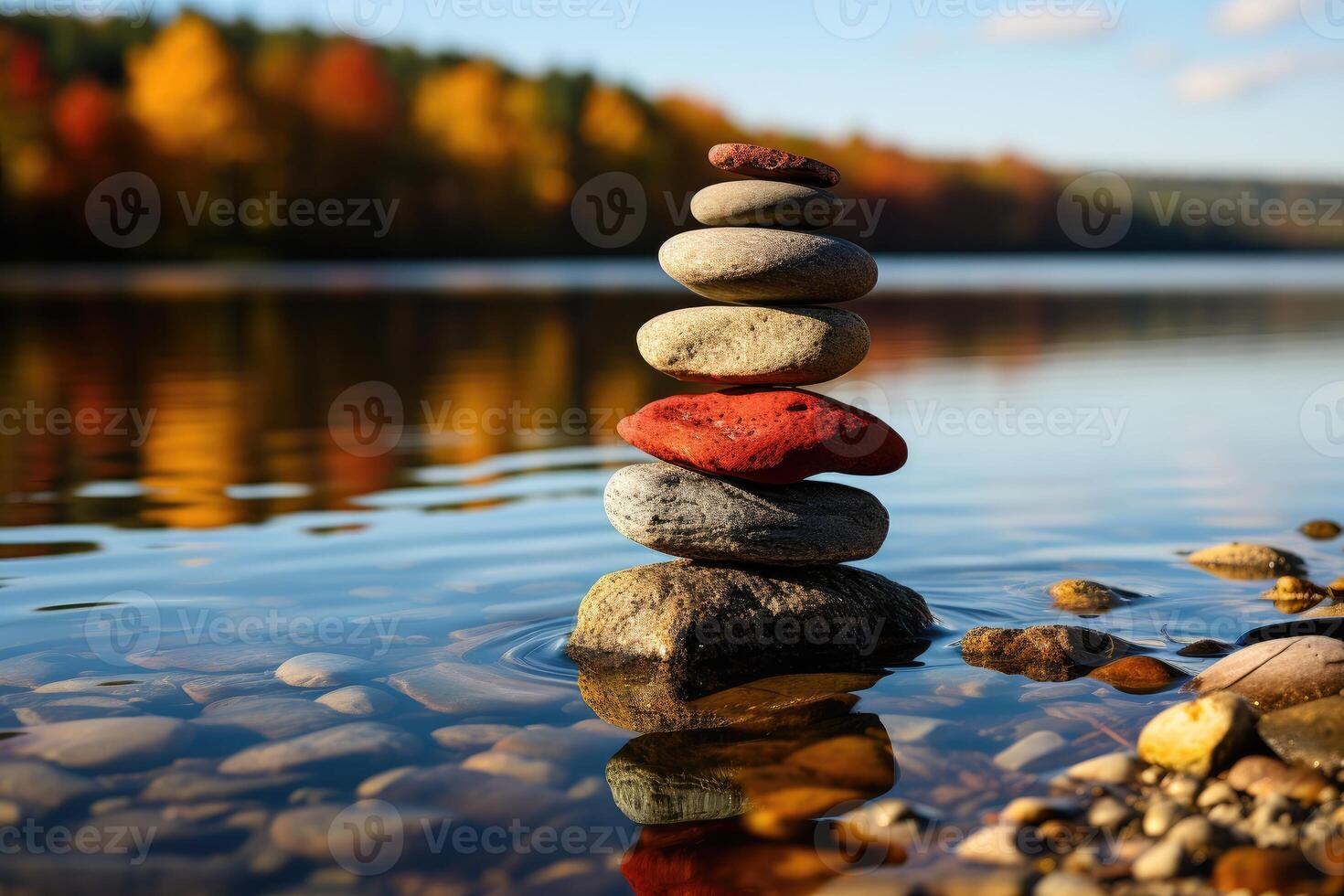 ai gegenereerd binnenste vrede en geluk met meditatie professioneel fotografie foto