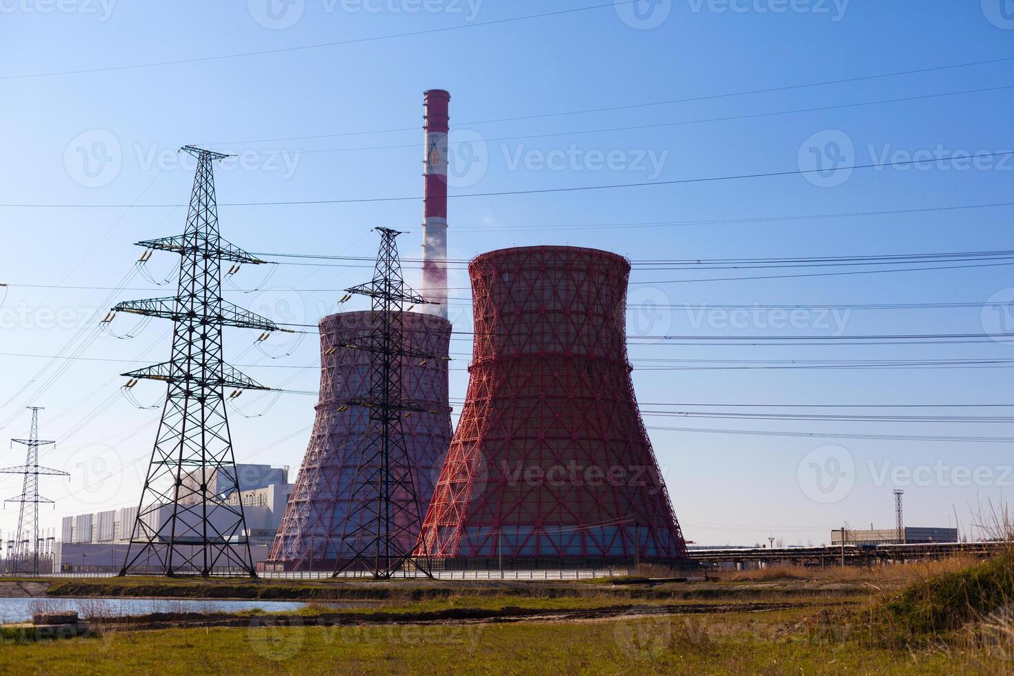 centraal elektrisch warmte chp foto