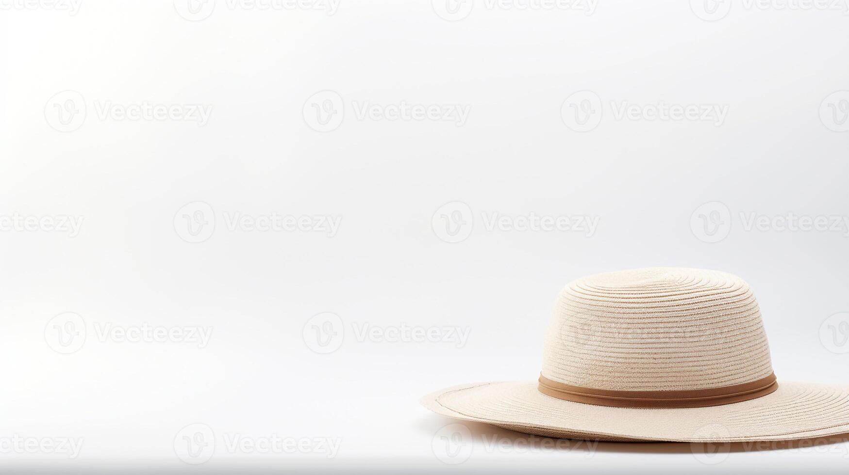 ai gegenereerd foto van wit zon hoed geïsoleerd Aan wit achtergrond. ai gegenereerd