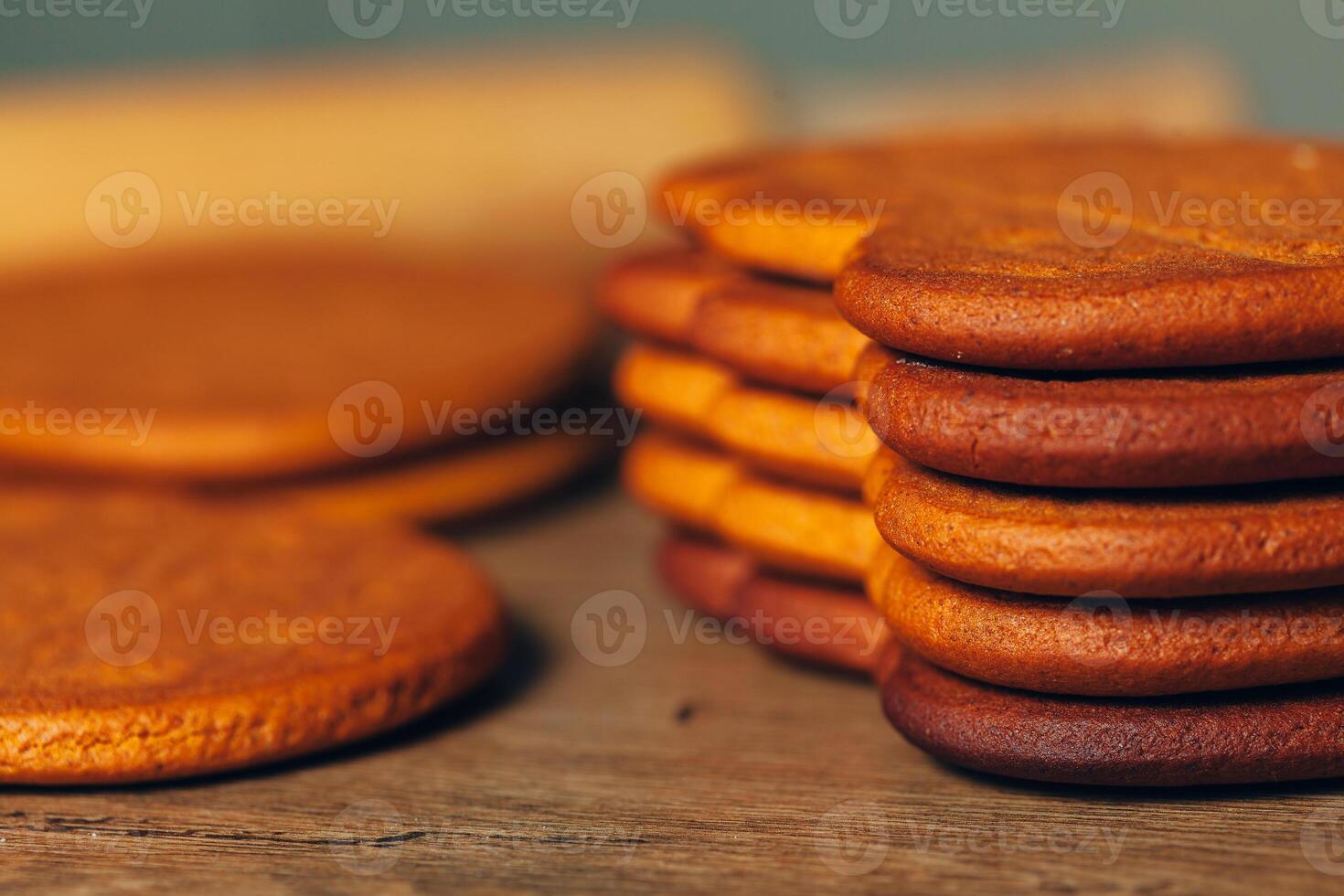 peperkoek koekjes dichtbij omhoog achtergrond foto