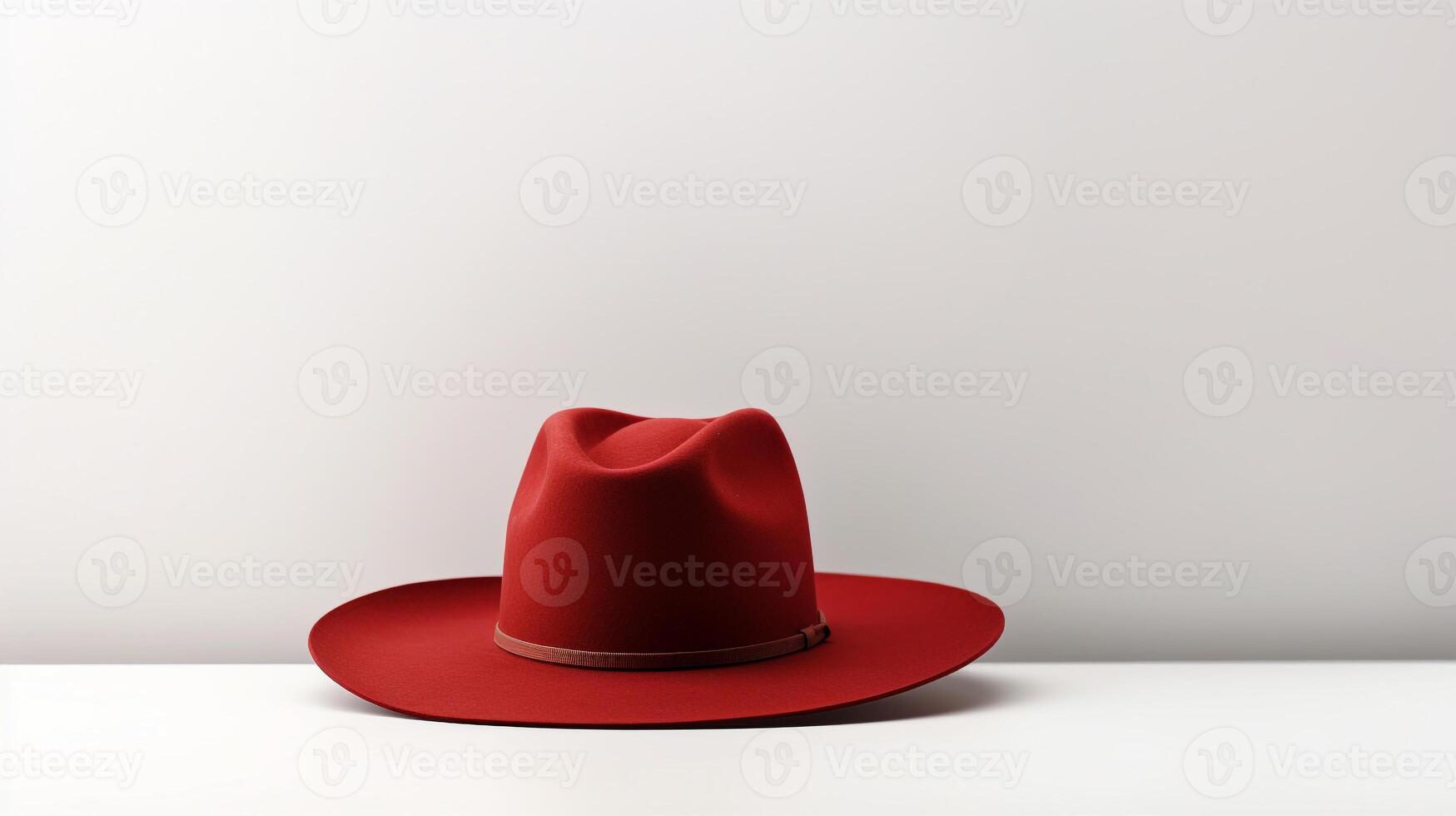 ai gegenereerd foto van rood cowboy hoed geïsoleerd Aan wit achtergrond. ai gegenereerd