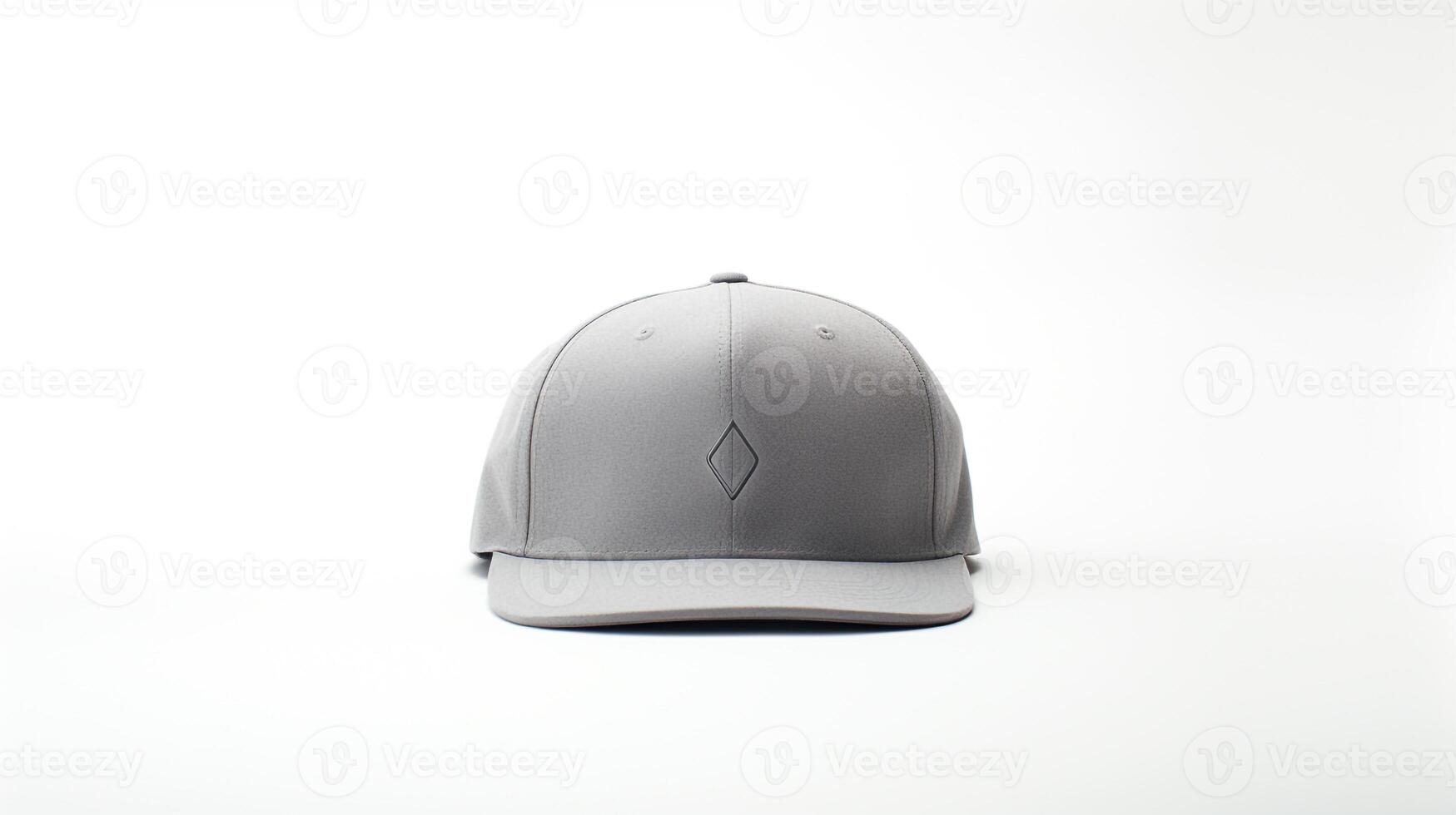 ai gegenereerd foto van grijs snapback geïsoleerd Aan wit achtergrond. ai gegenereerd