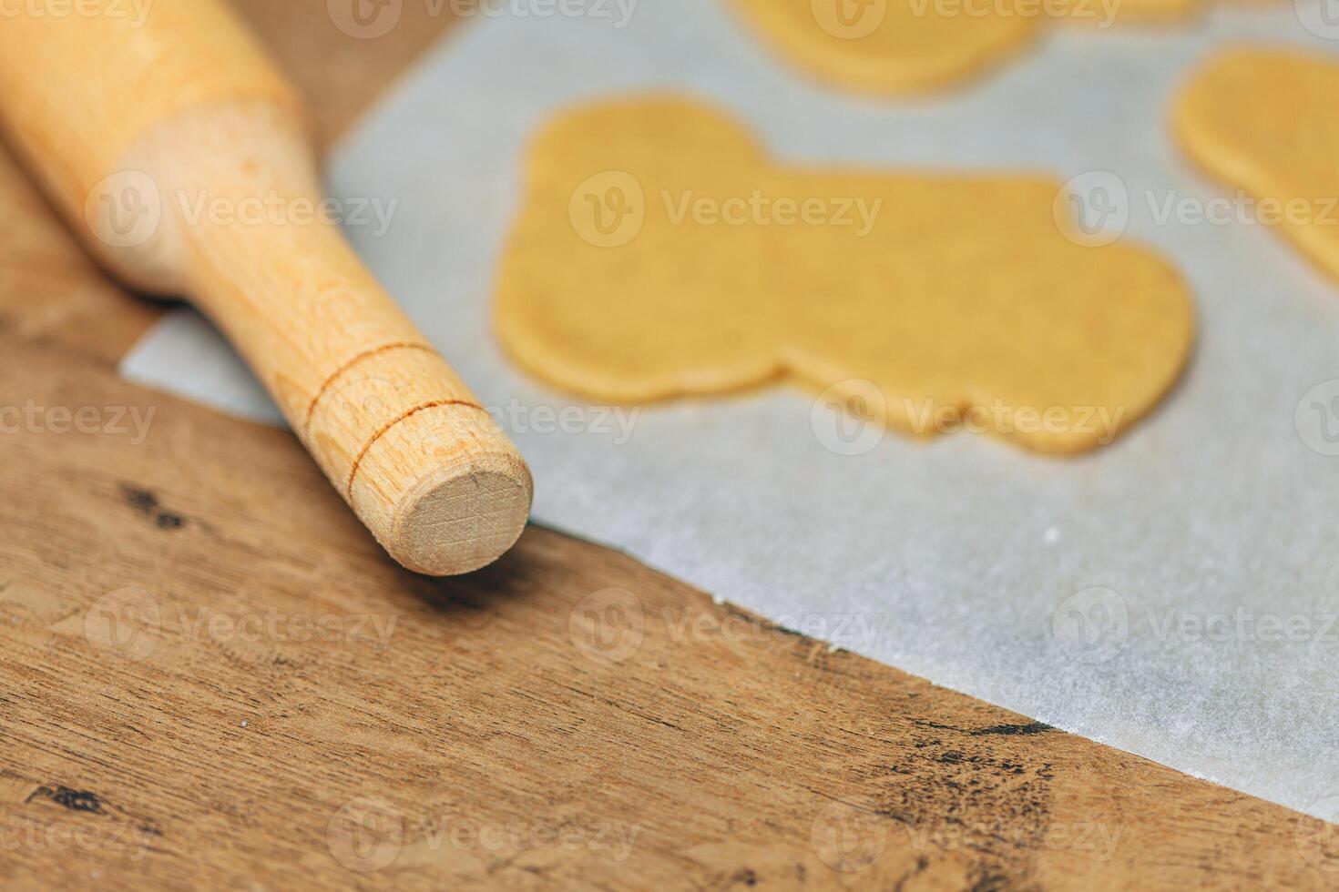 het proces om koekjes thuis te bakken foto